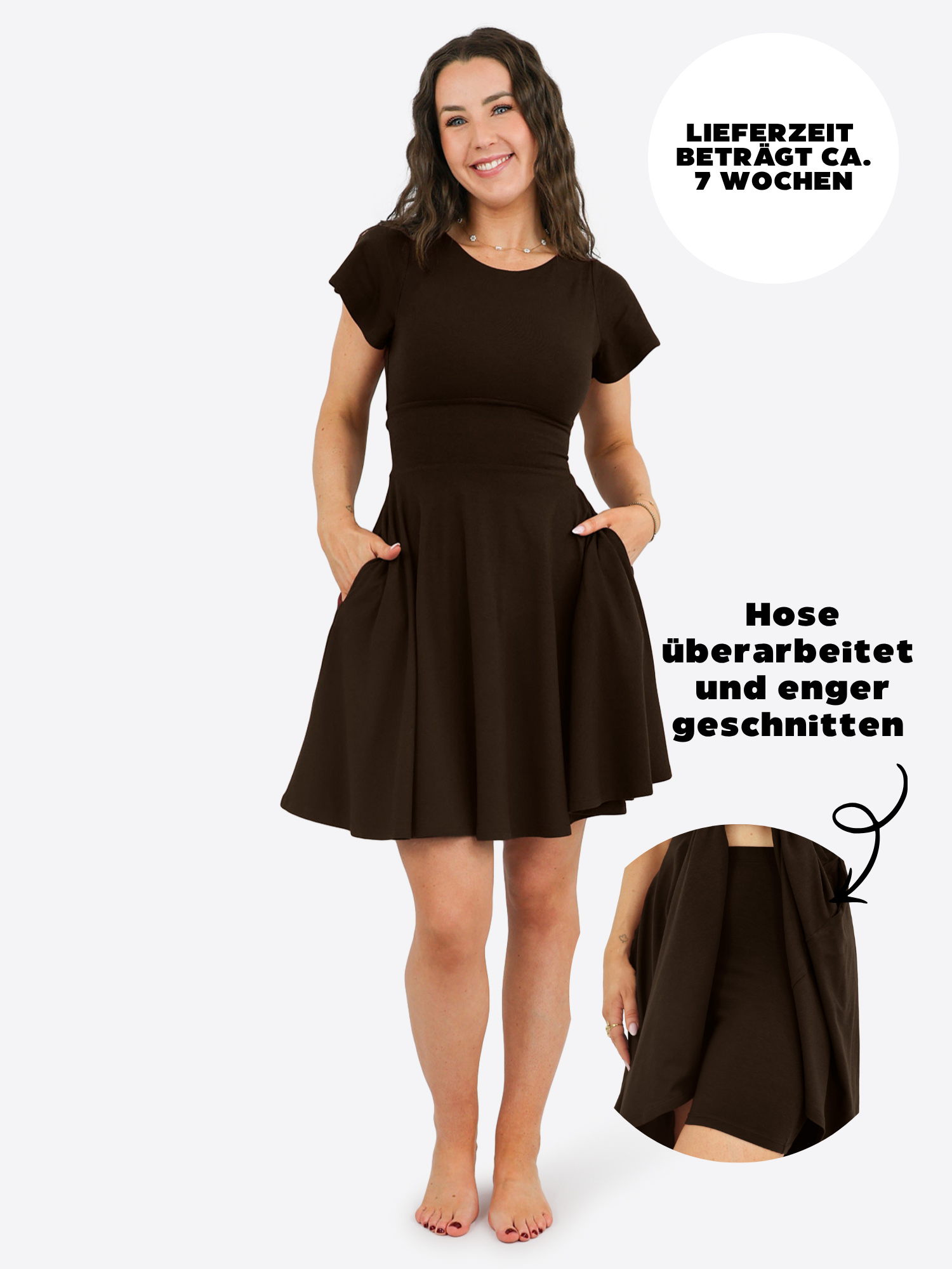Classic Skort Kleid Linh - Schwarz