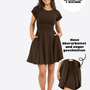 Classic Skort Kleid Linh - Dark Chocolate