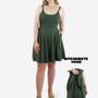 Verstellbarer Classic Skort mit Taschen - Olive