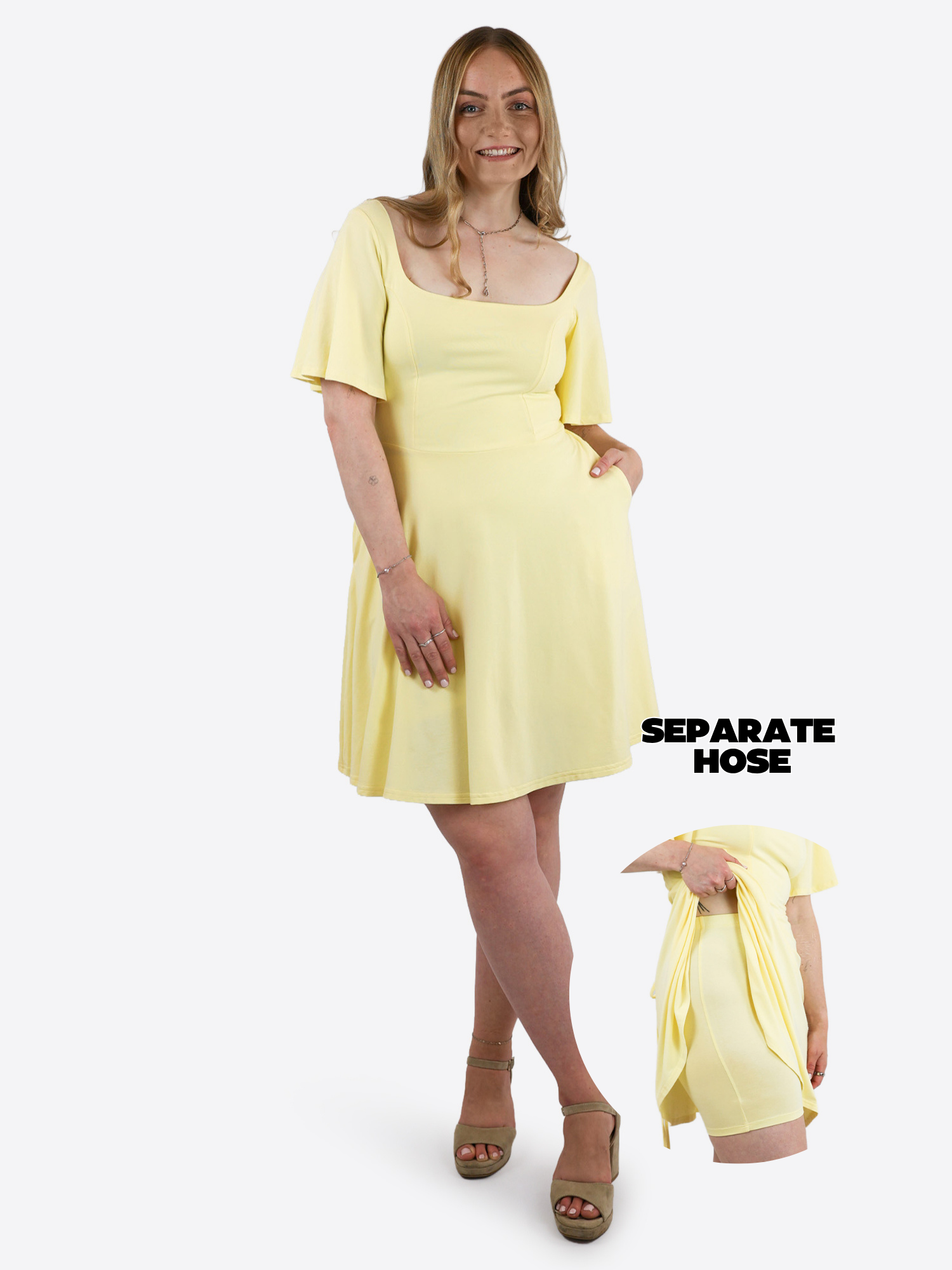 Classic Skort Kleid Mara - Pastellgelb