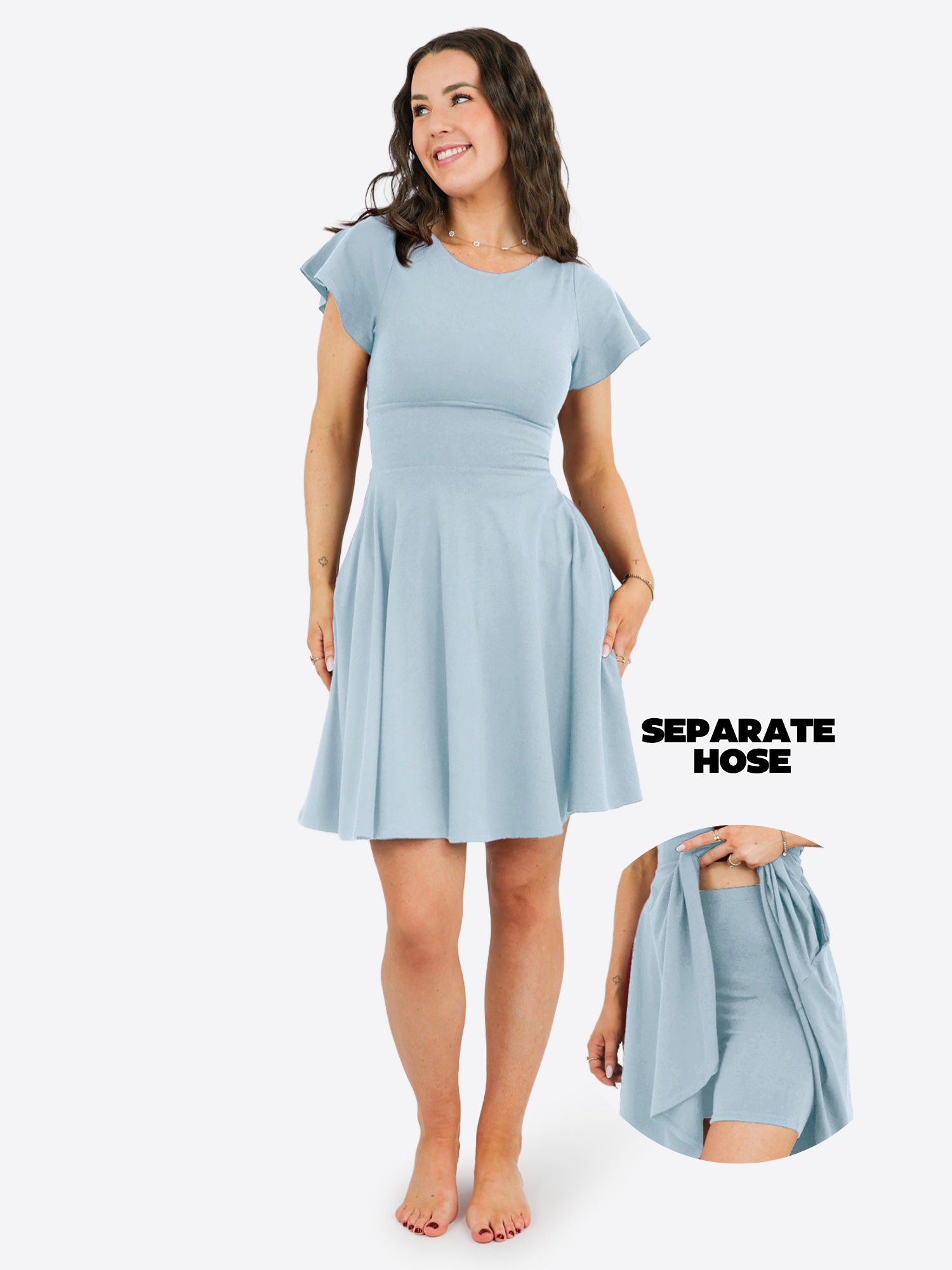 Classic Skort Kleid Linh - Hellblau