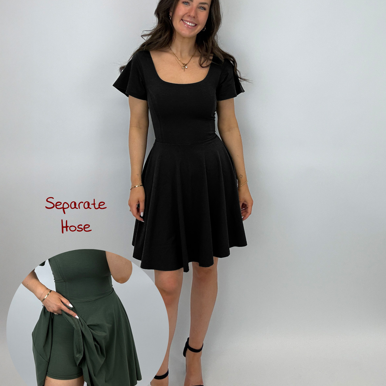 Classic Skort Kleid Ivy - Schwarz