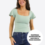 T-Shirt mit Flügelärmeln - Aloe