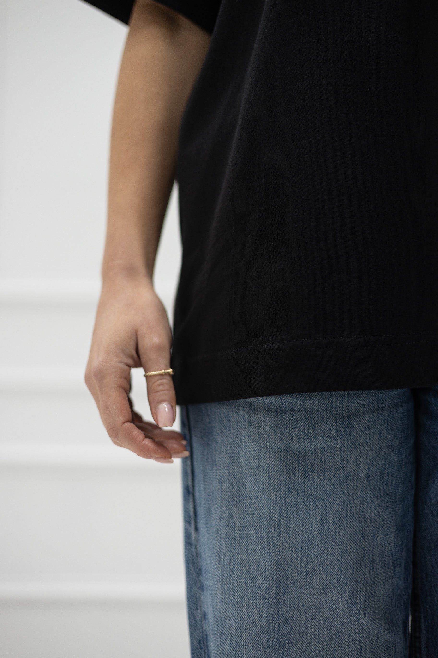 T-Shirt "I made you coffee" – Schwarz