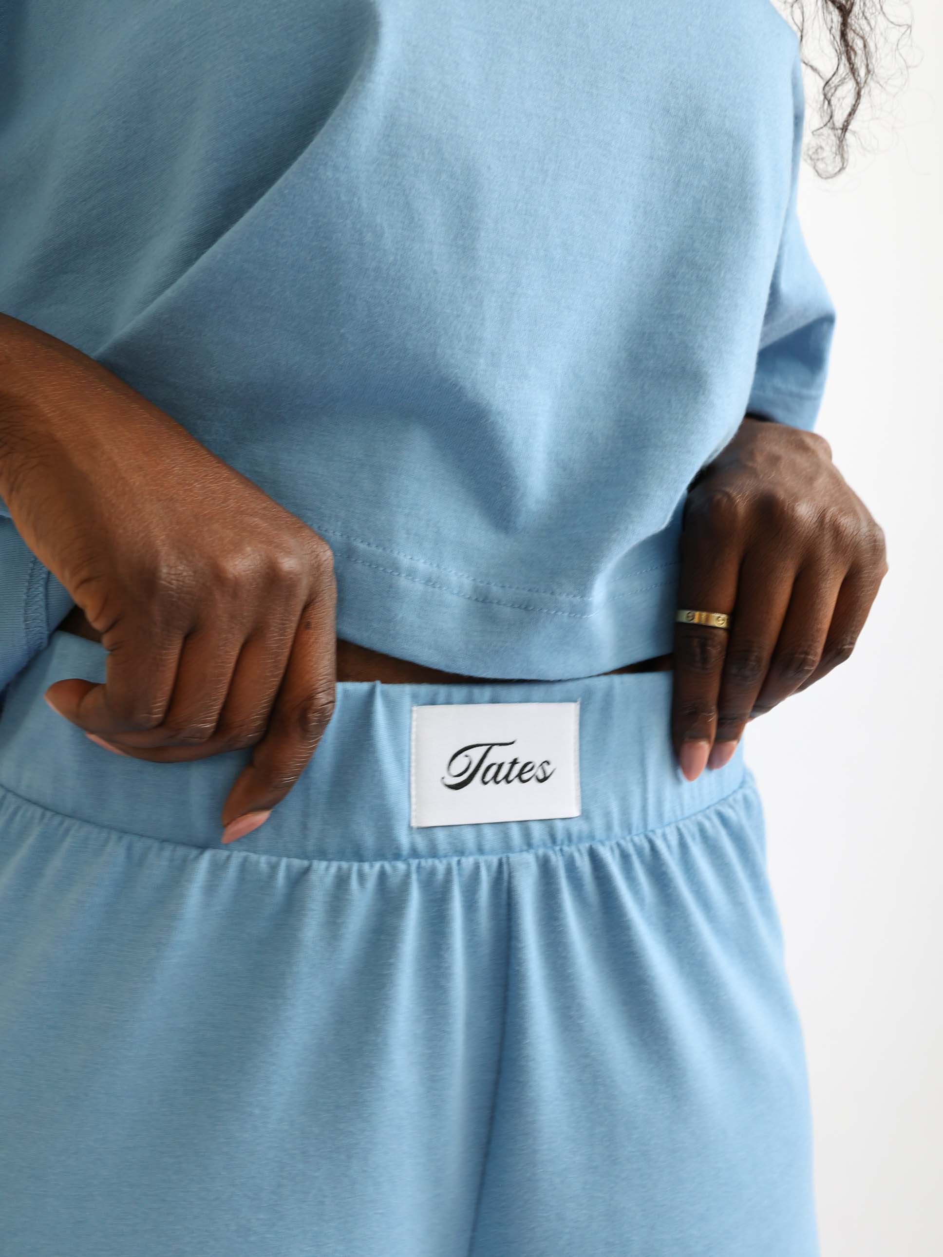 Soft Touch Wide Leg Pants – Dusty Blue