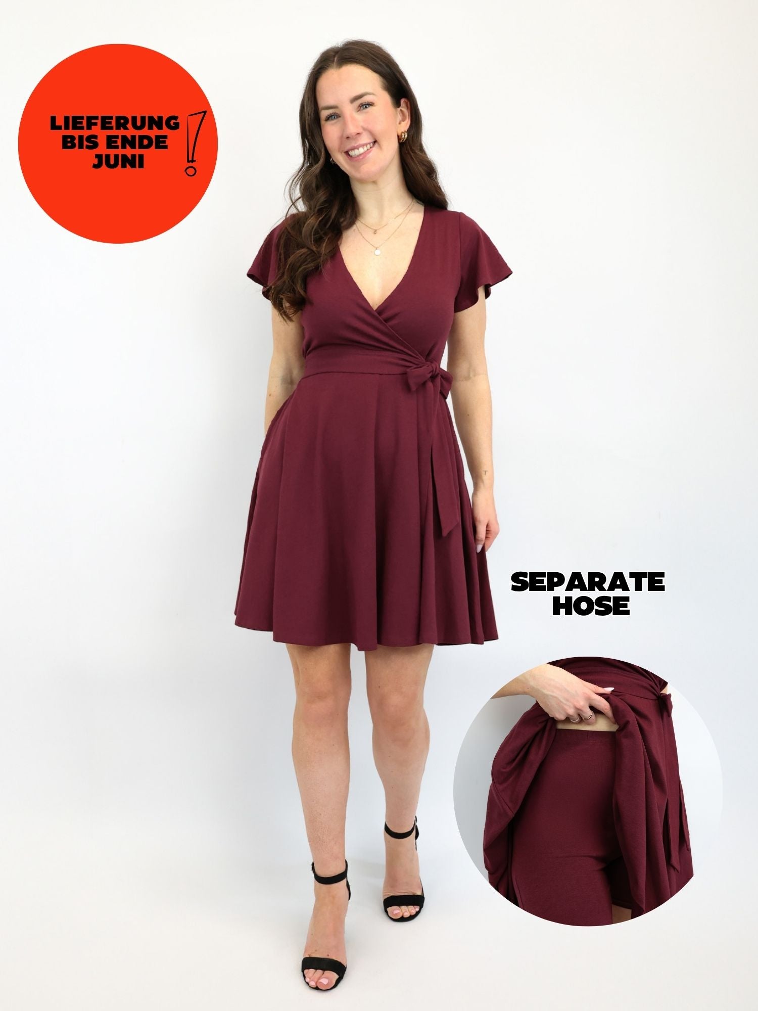 Classic Wickelkleid Carina - Plum