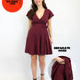 Classic Wickelkleid Carina - Plum