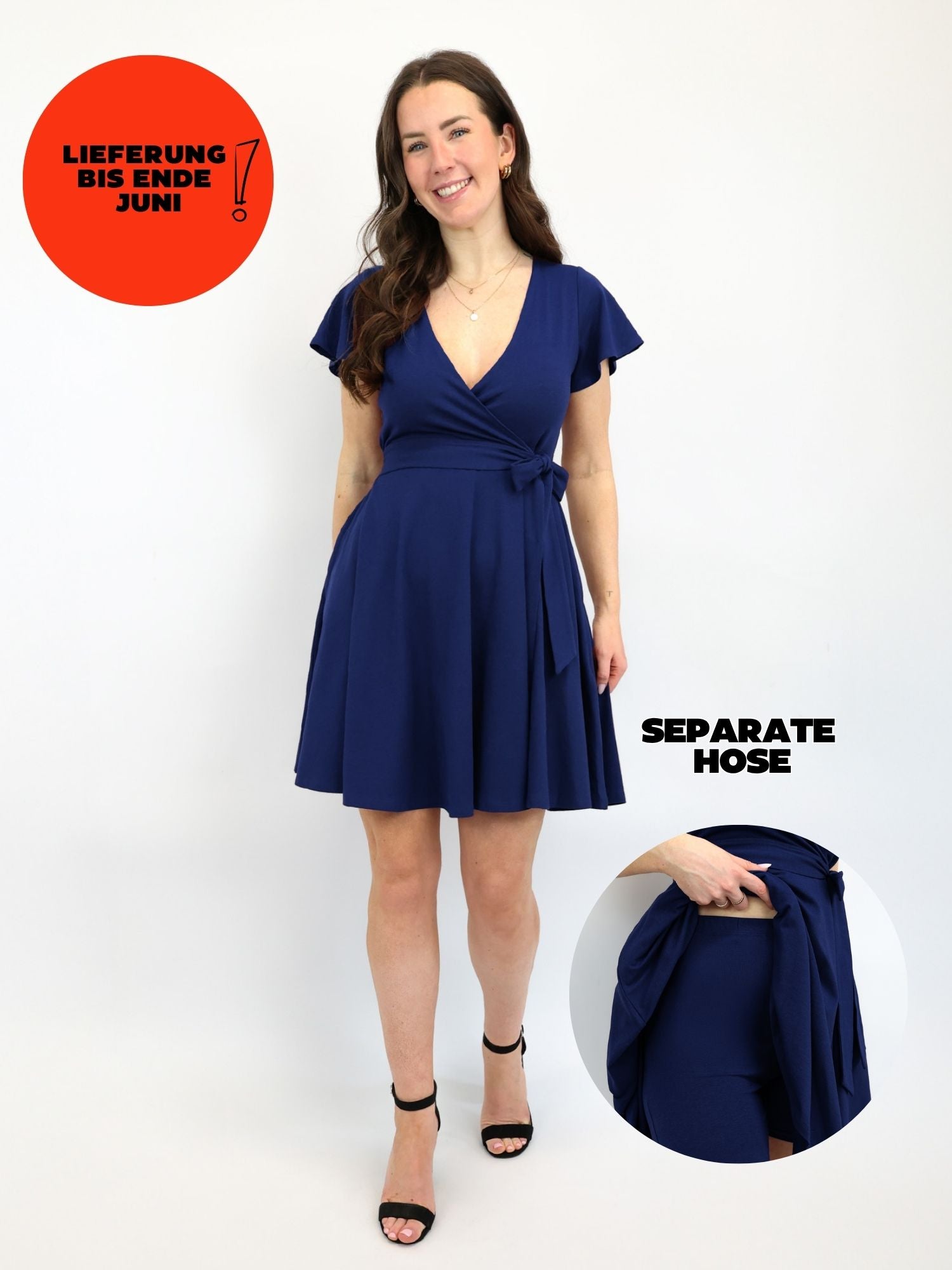 Classic Wickelkleid Carina - Midnight Blue