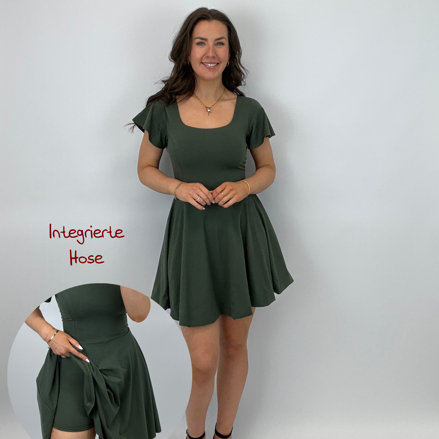 Short Skort Kleid Ivy - Olive