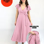 Midi Wickelkleid Carina - Rosa