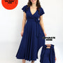 Midi Wickelkleid Carina - Midnight Blue