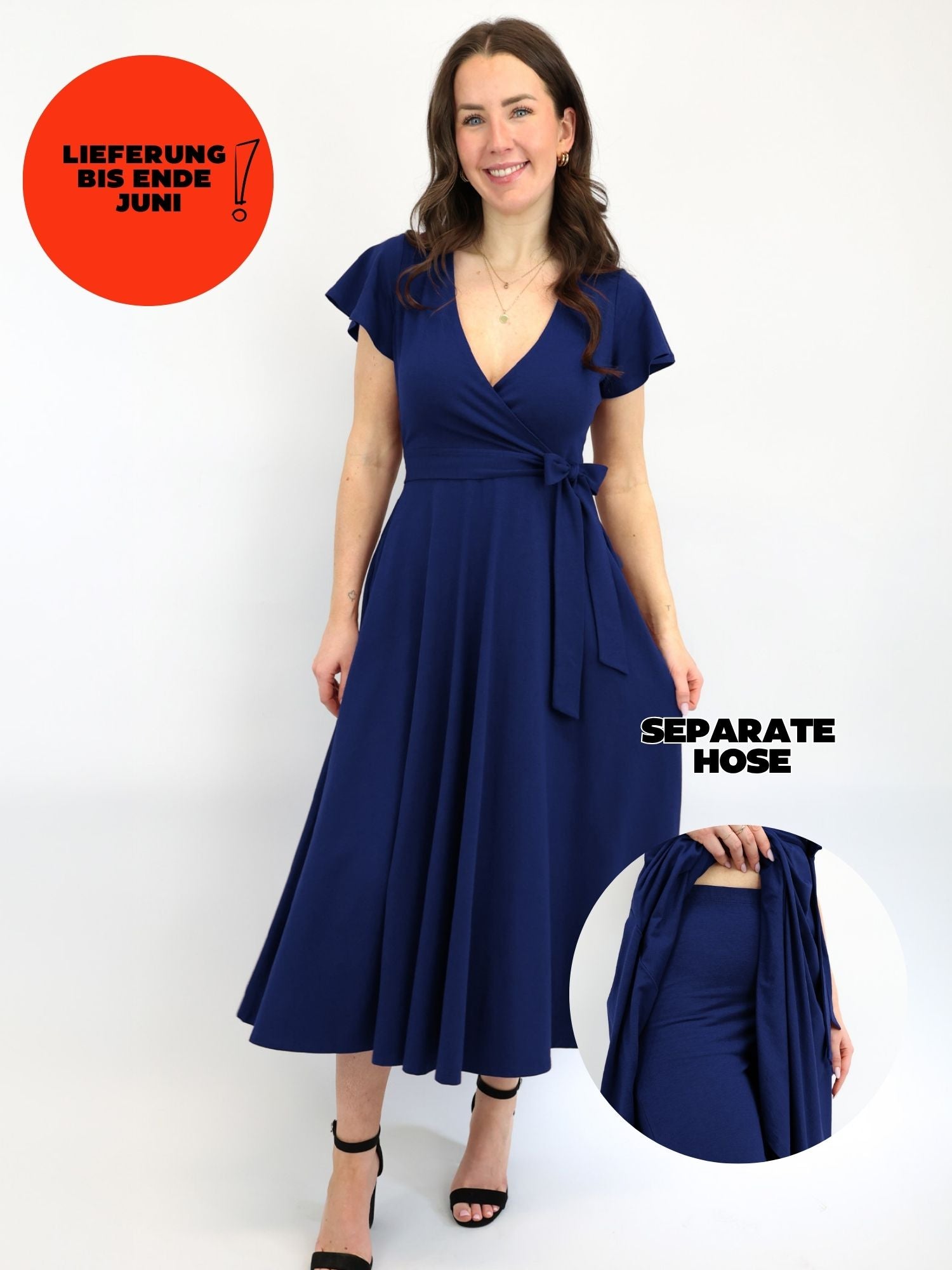 Midi Wickelkleid Carina - Midnight Blue