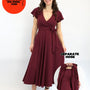 Midi Wickelkleid Carina - Plum