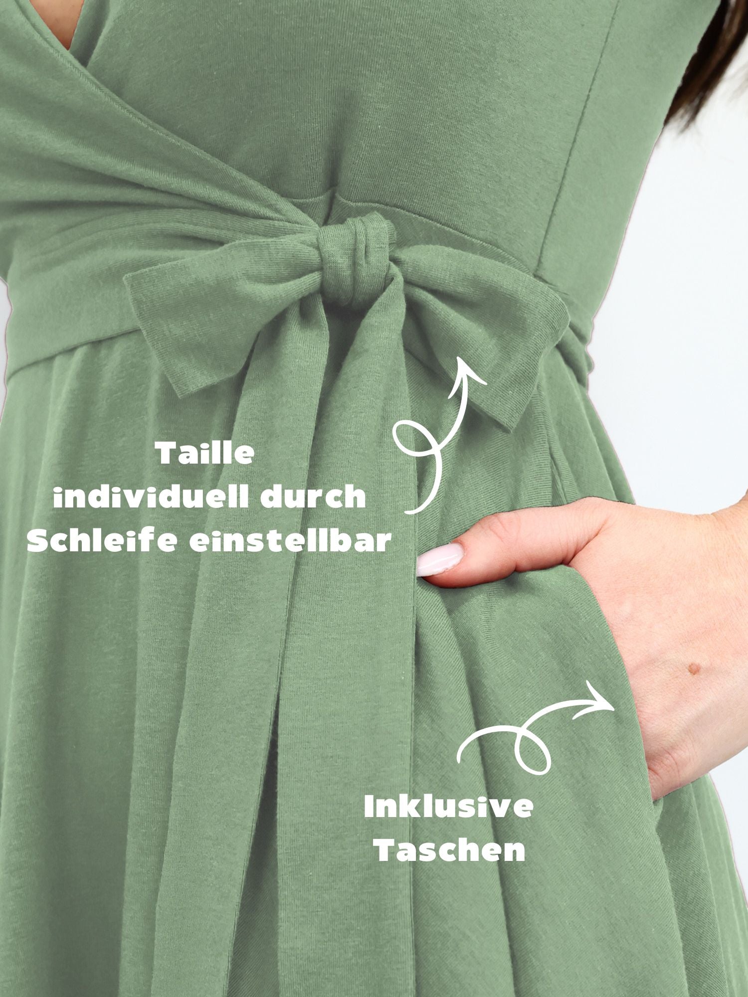 Classic Wickelkleid Carina - Aloe