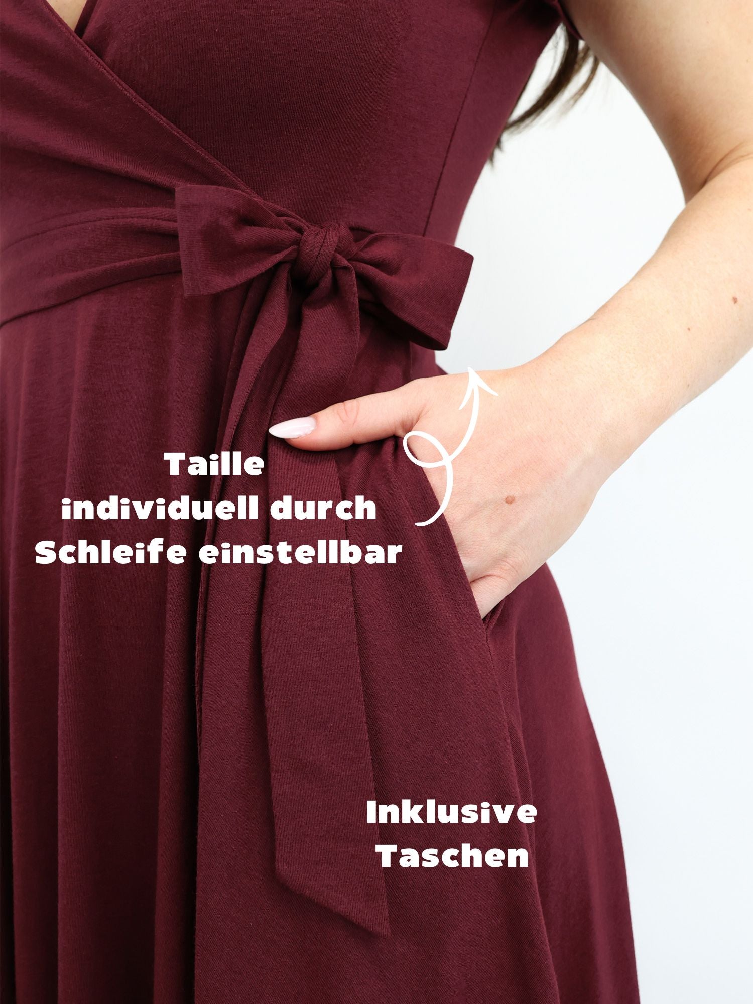 Midi Wickelkleid Carina - Plum