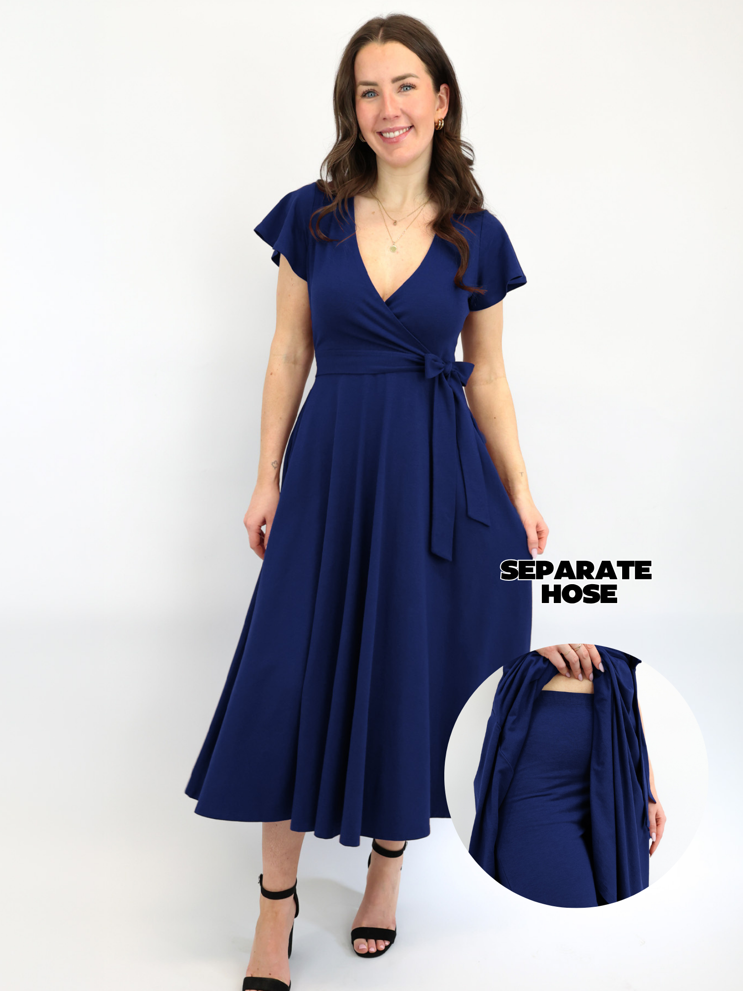 Midi Wickelkleid Carina - Midnight Blue