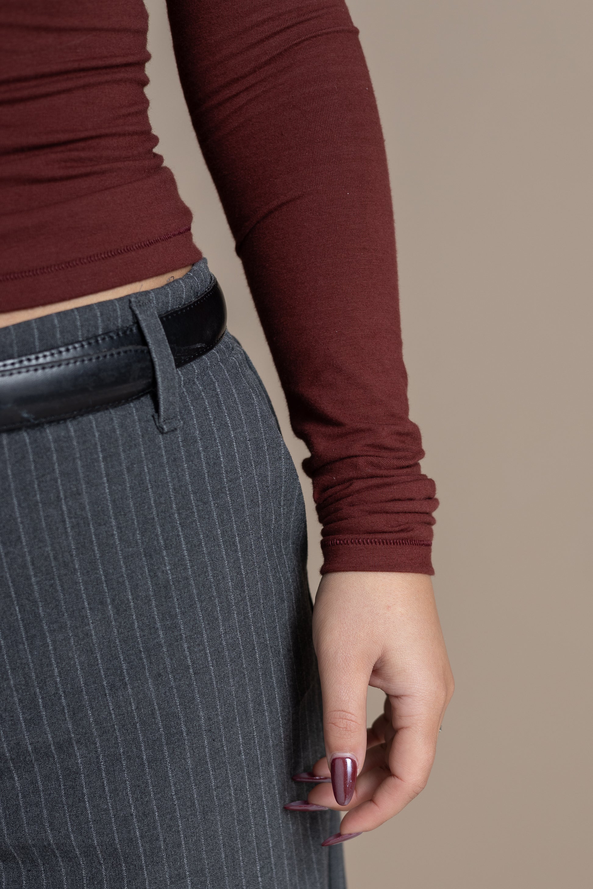 Longsleeve (Slim) – Bordeaux