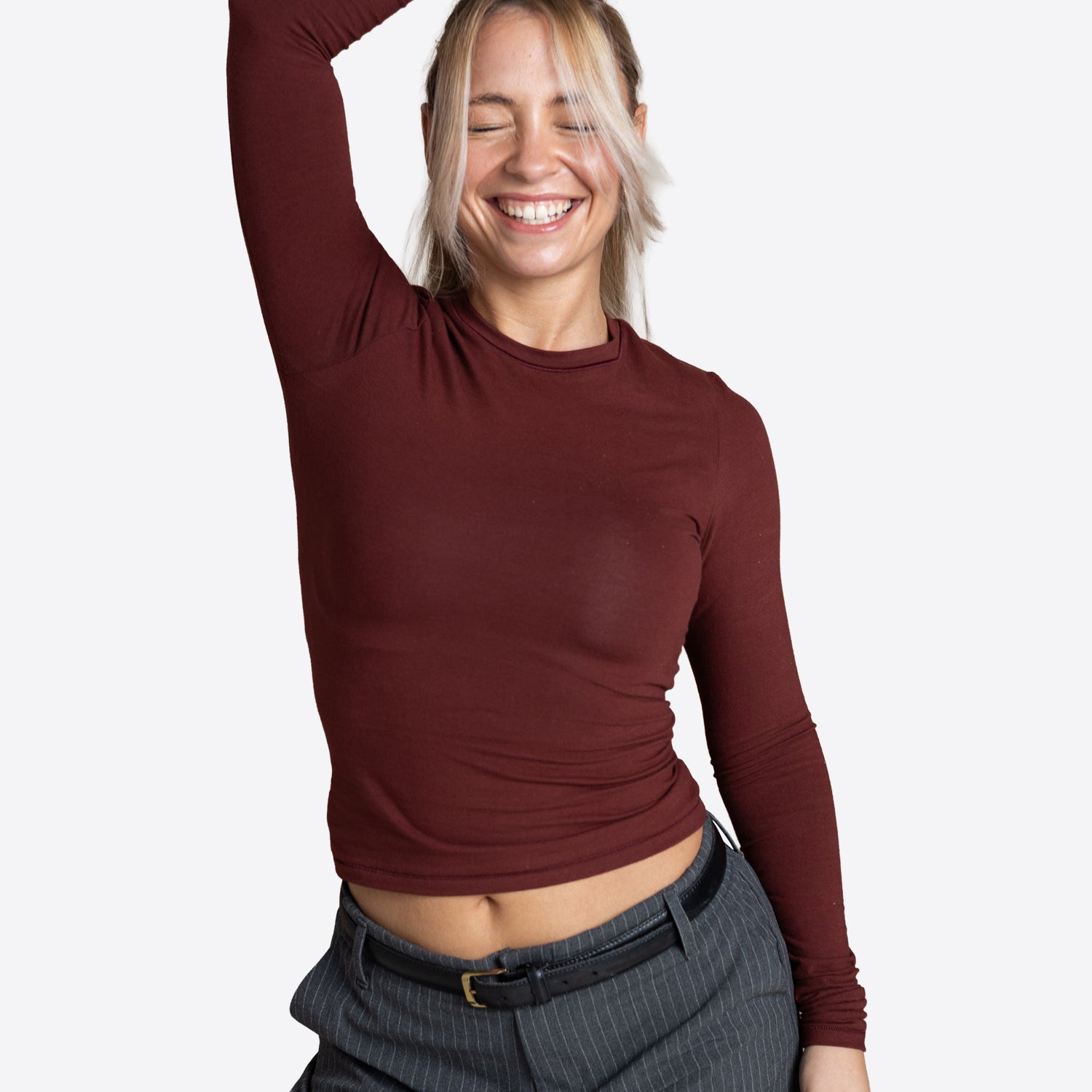 Longsleeve (Slim) – Bordeaux