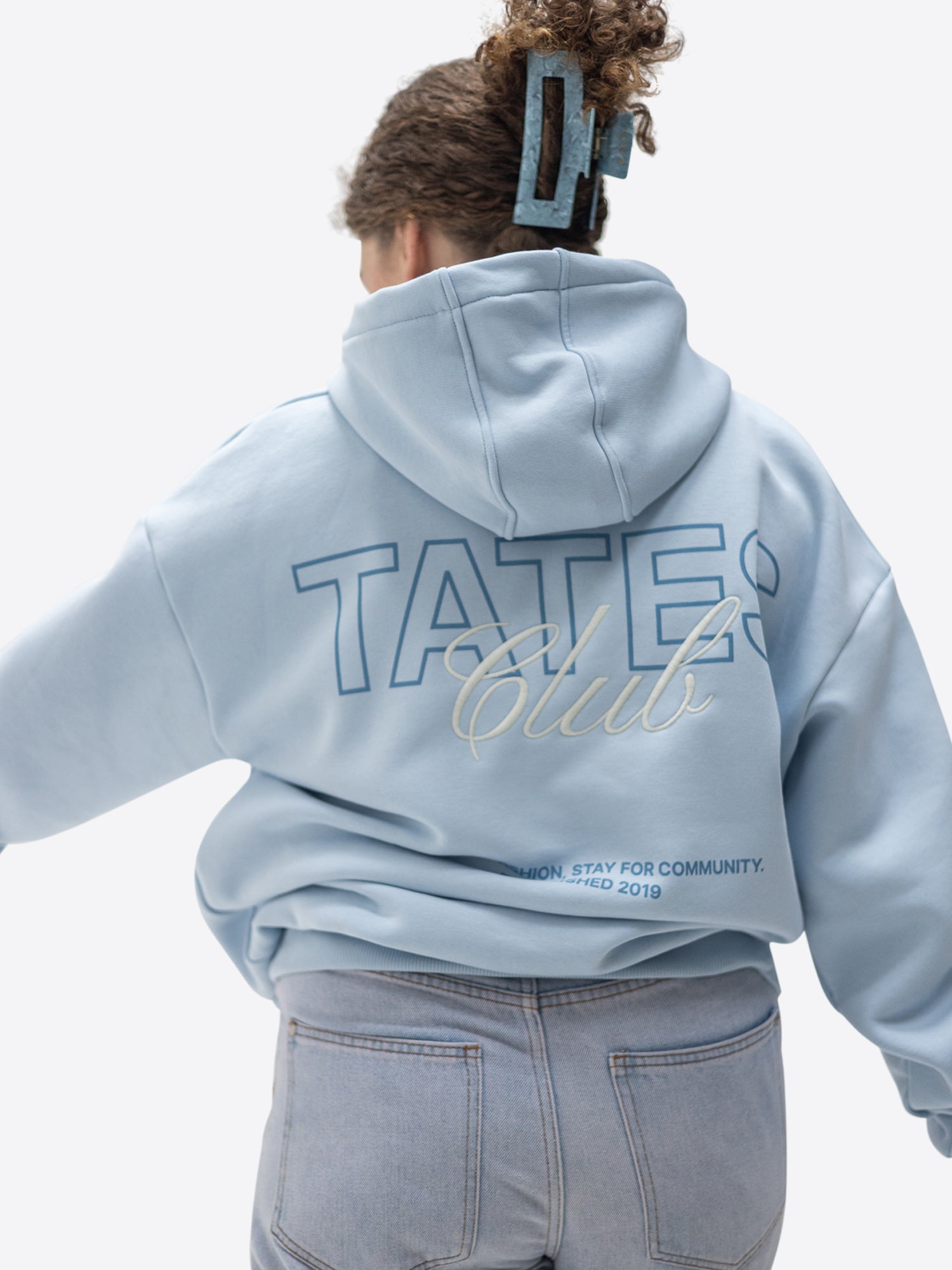 TATES Club Hoodie – Hellblau