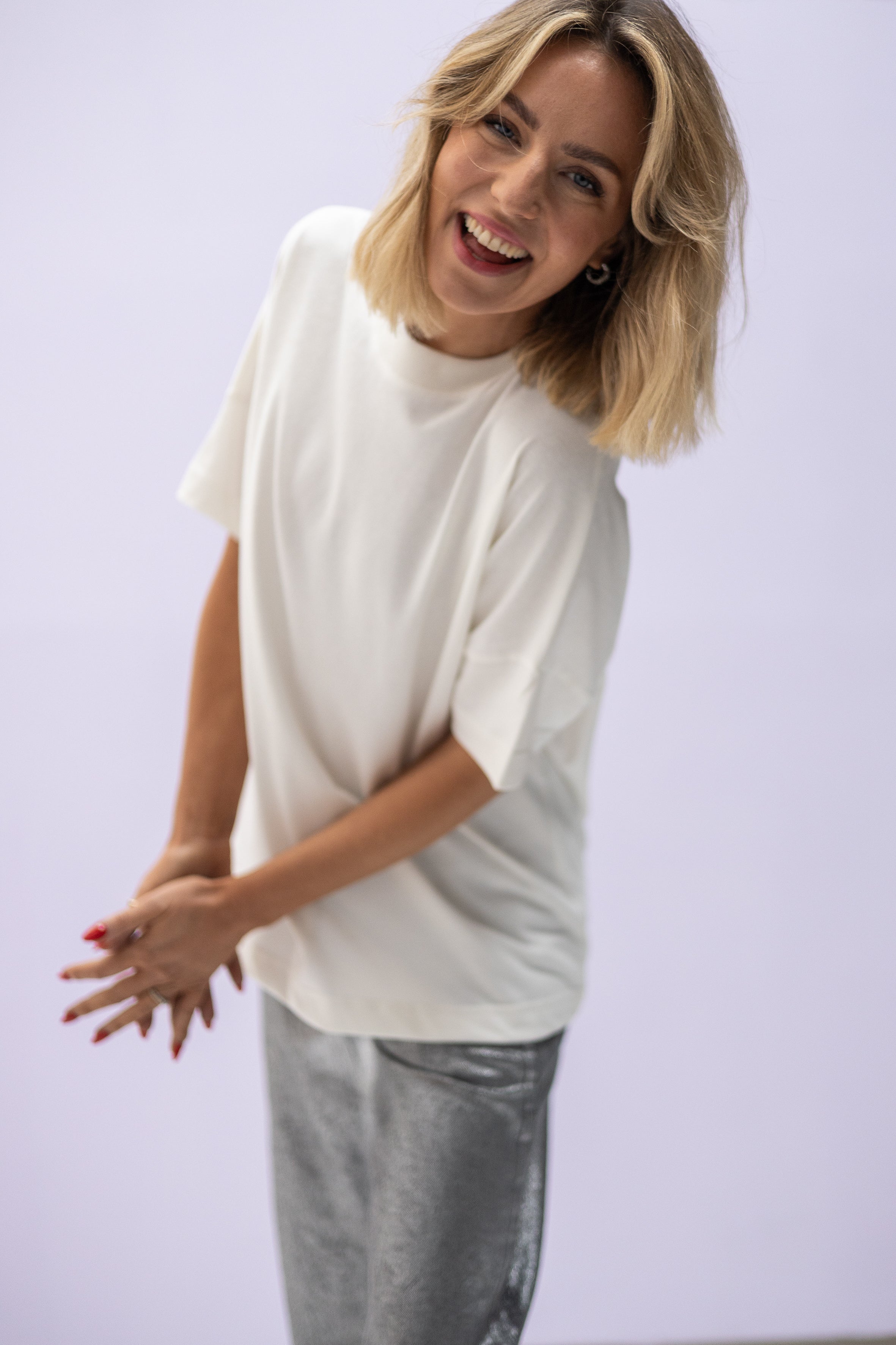 Soft Touch T-Shirt "Stay kind" – Off white