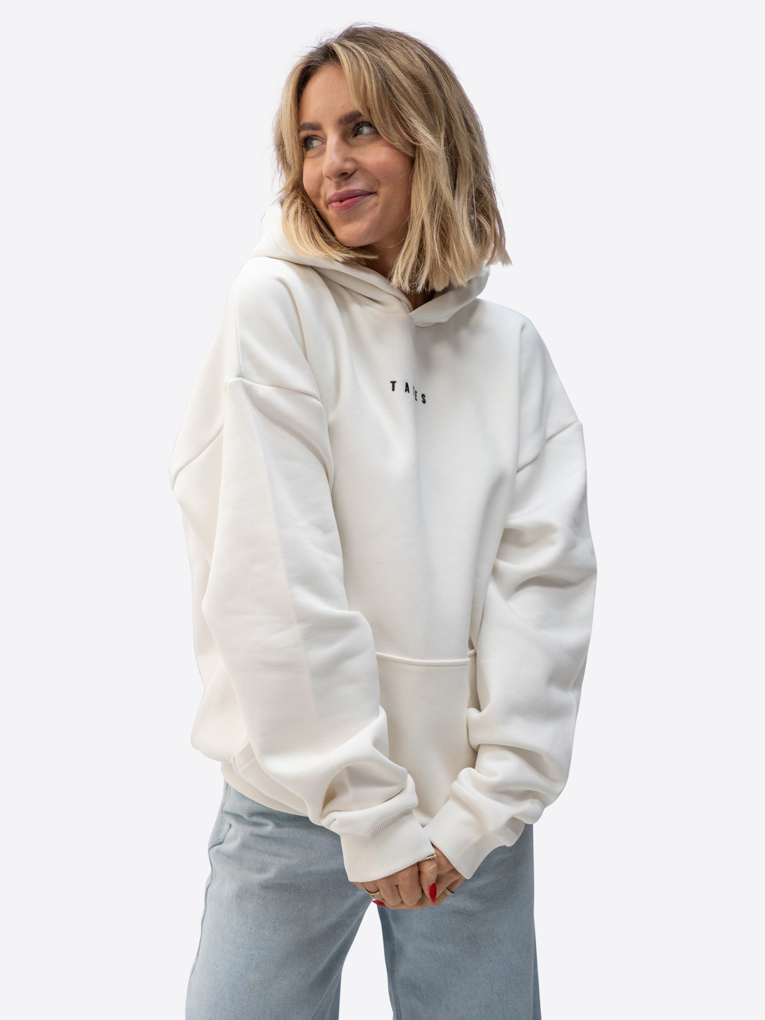Regular Waistband Hoodie – Off white