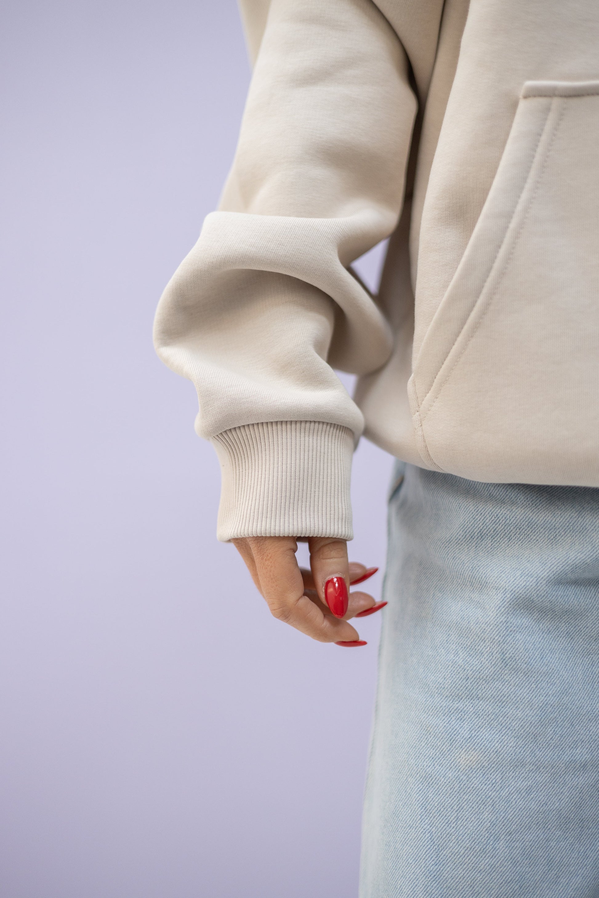 Original Regular Waistband Hoodie "I made you coffee" – Beige