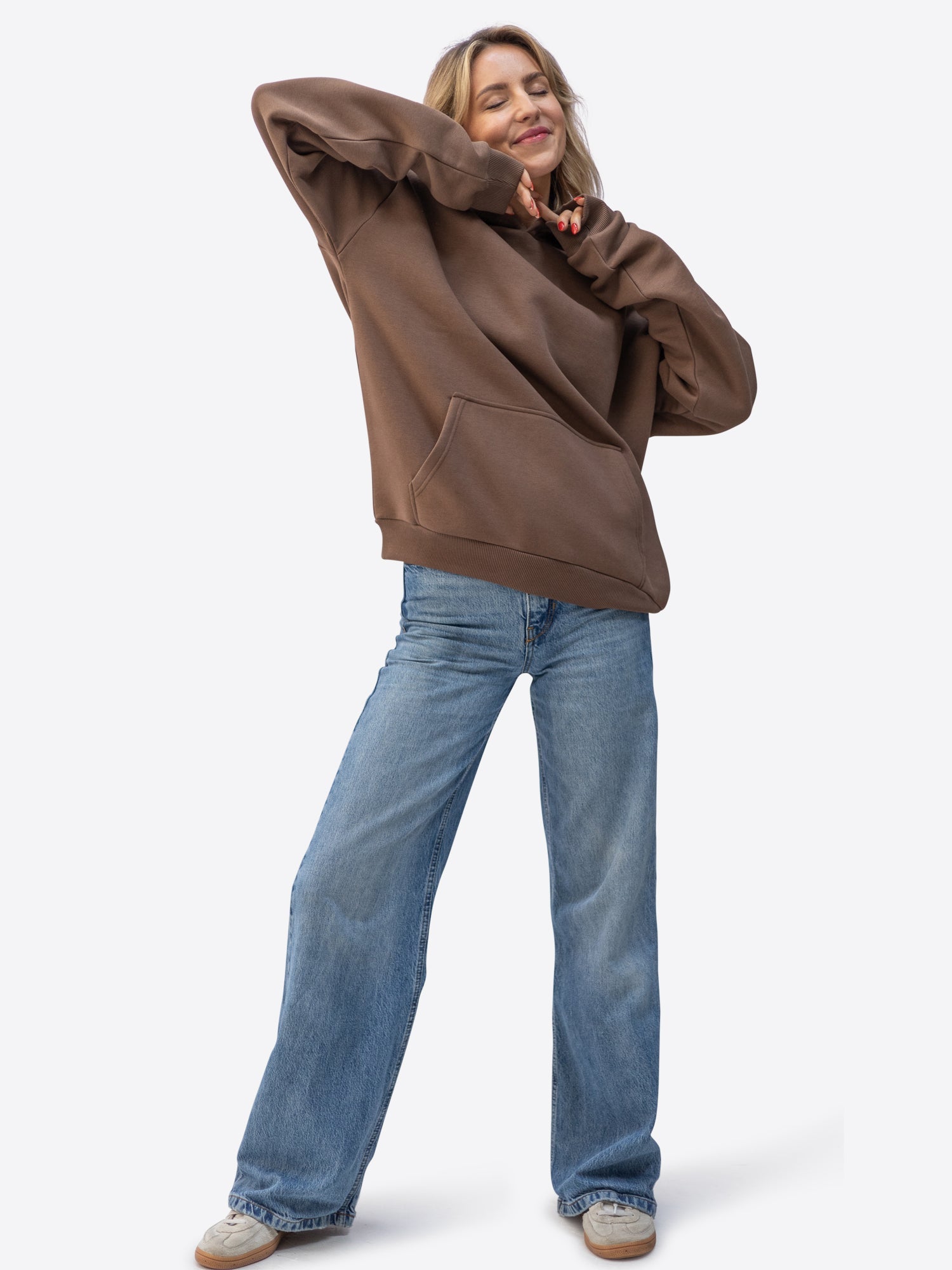 Regular Waistband Hoodie – Chocolate