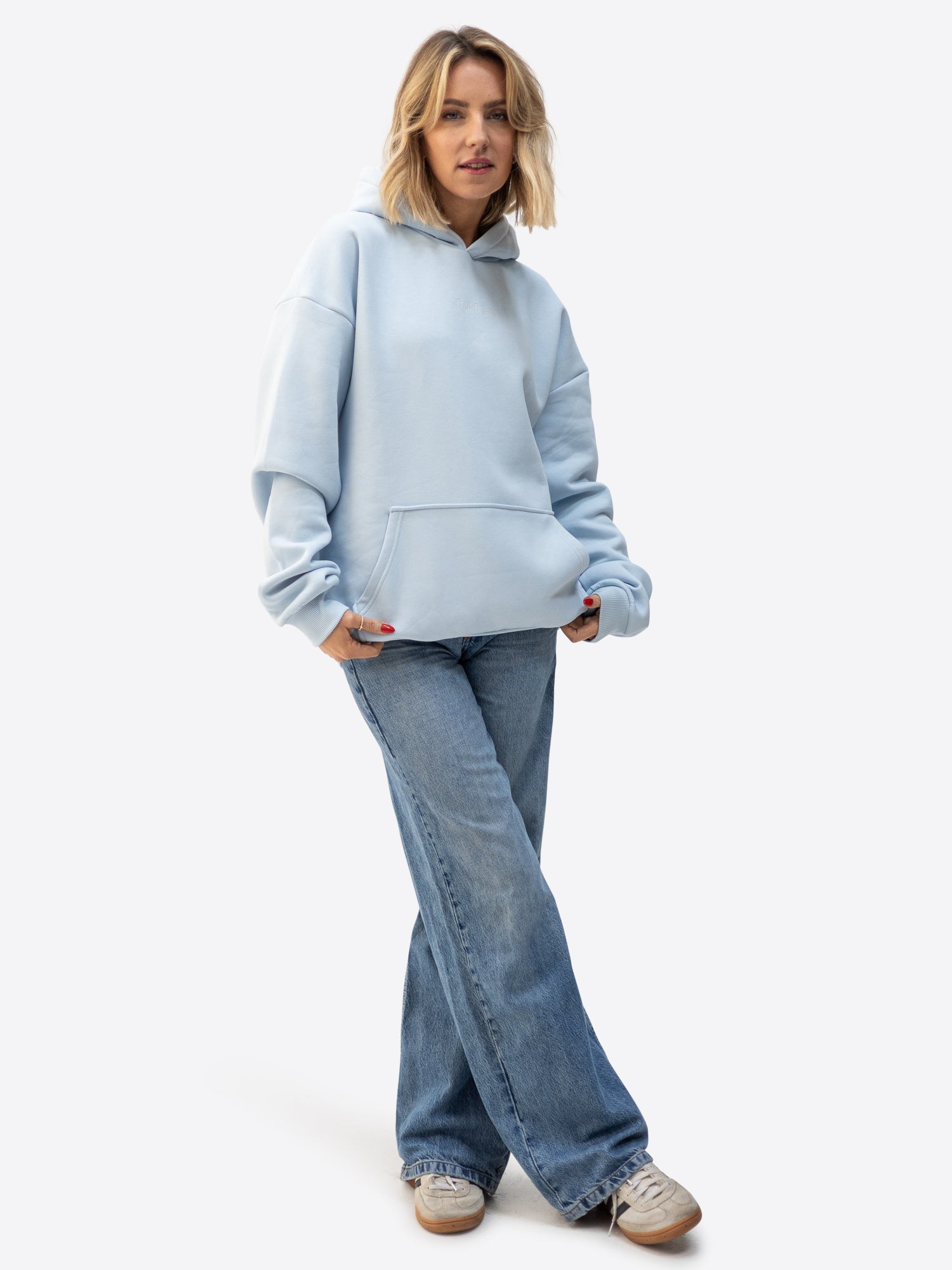 Regular Waistband Hoodie – Hellblau