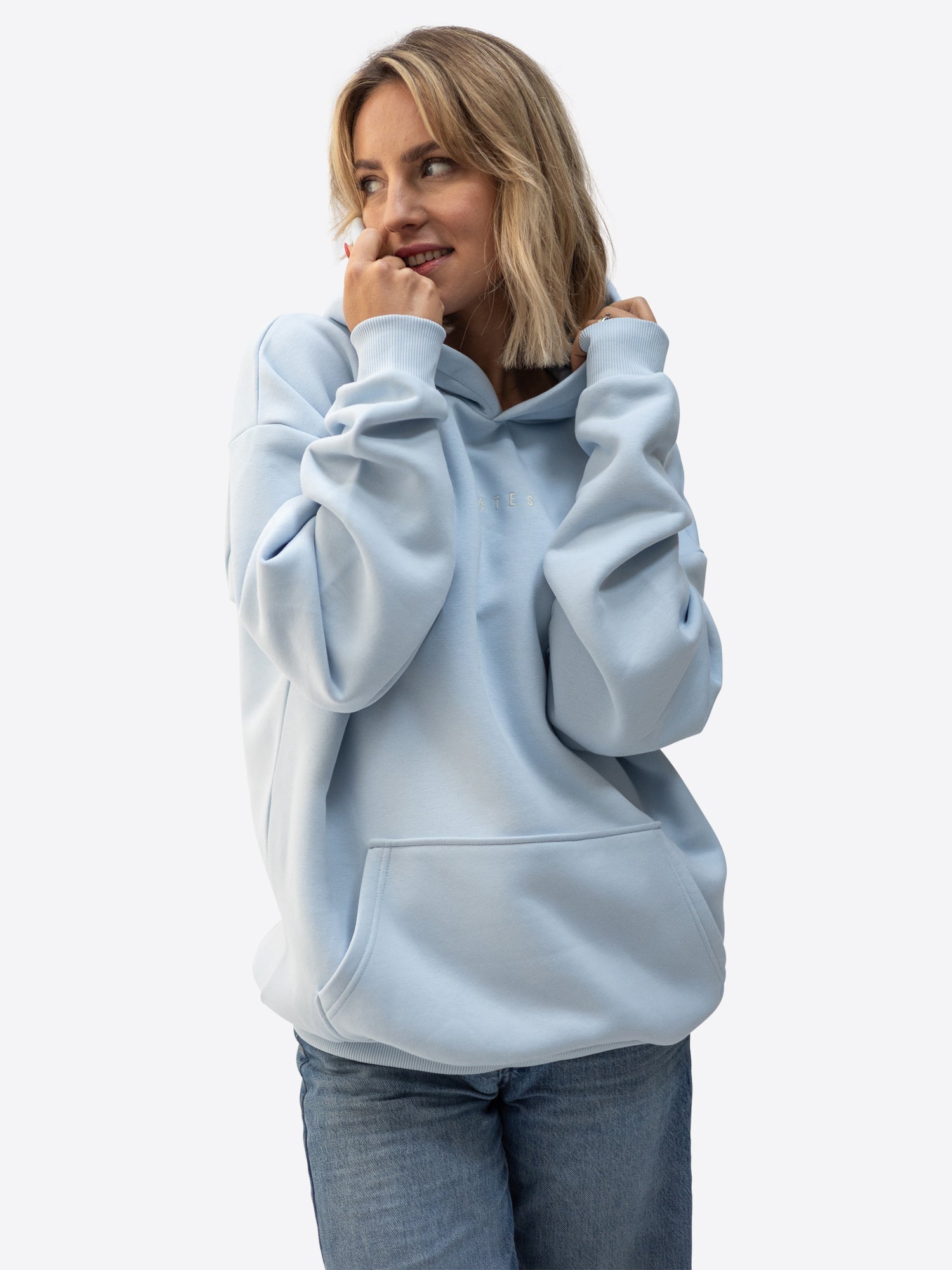 Regular Waistband Hoodie – Hellblau