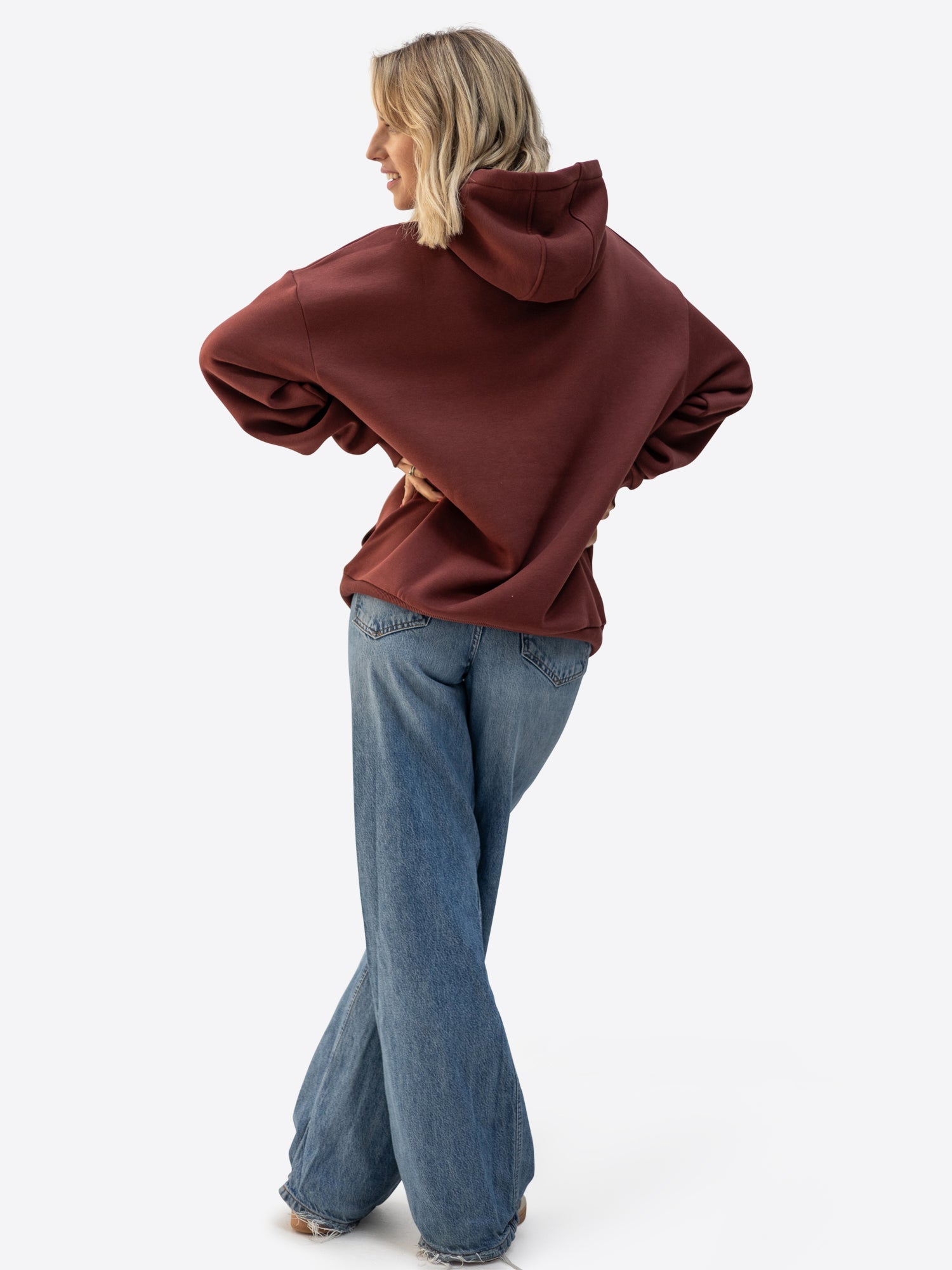 Regular Waistband Hoodie – Bordeaux