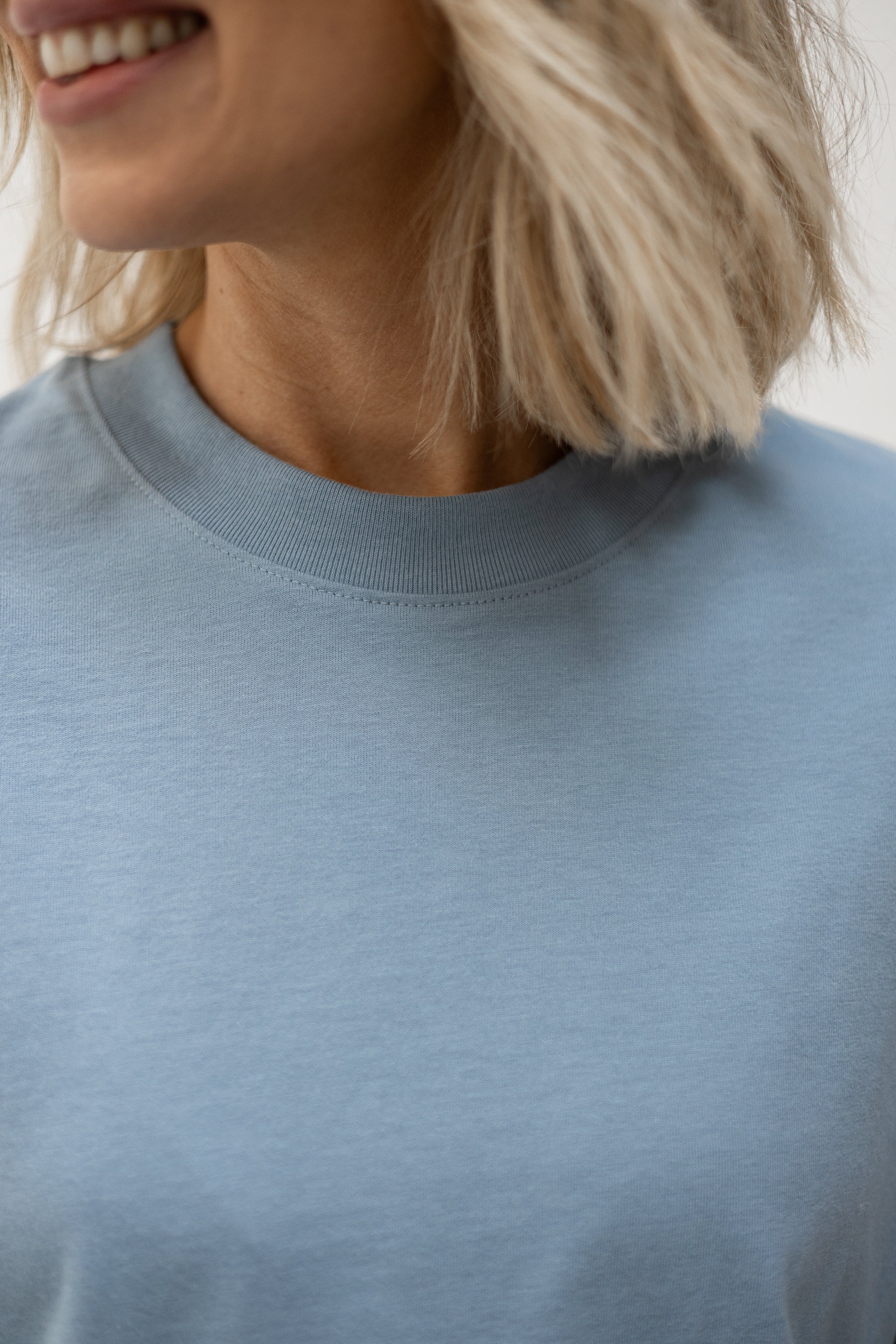 Oversized T-Shirt 1.0 "Love letter" – Dusty Blue