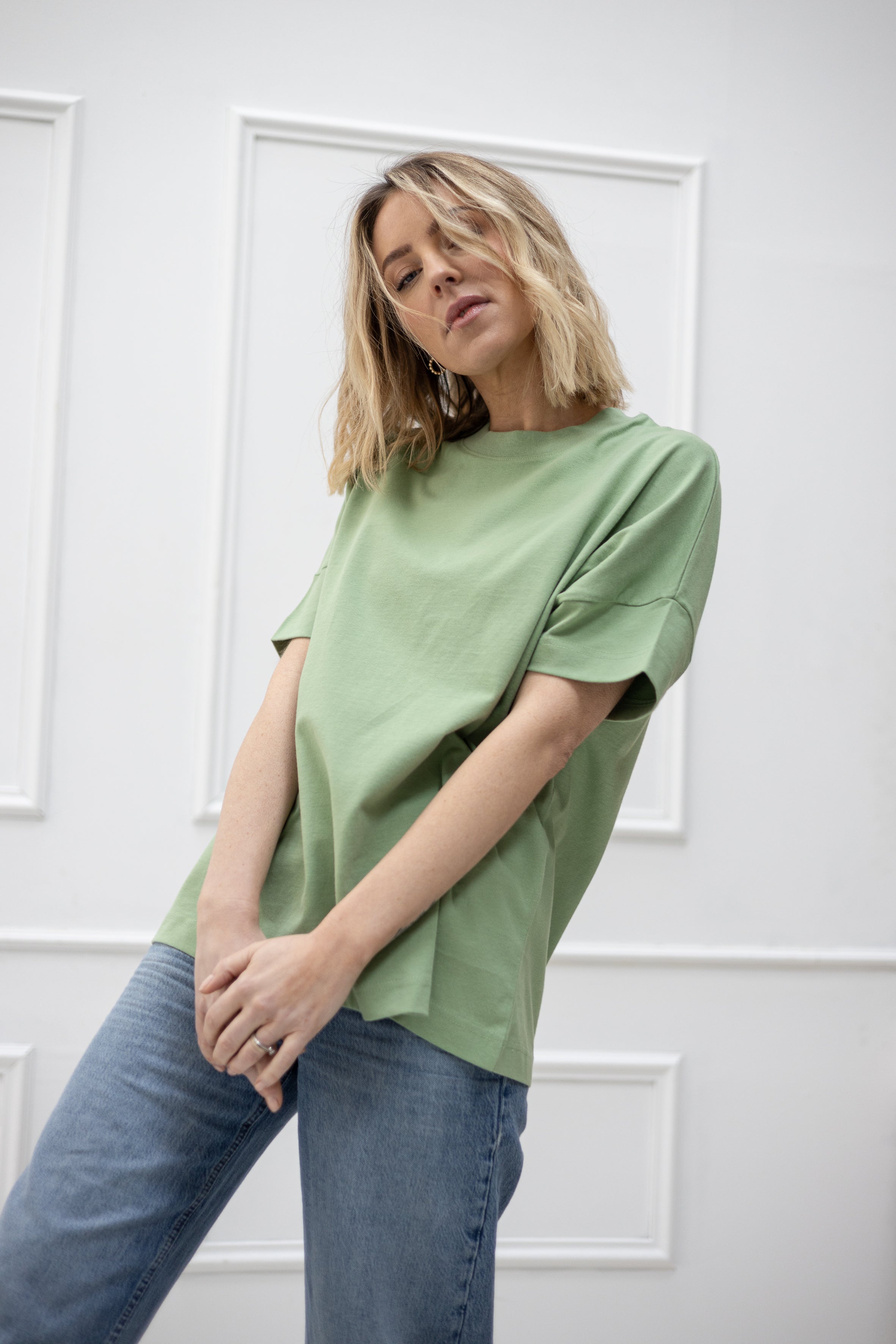 Soft Touch T-Shirt "Love letter" – Matcha