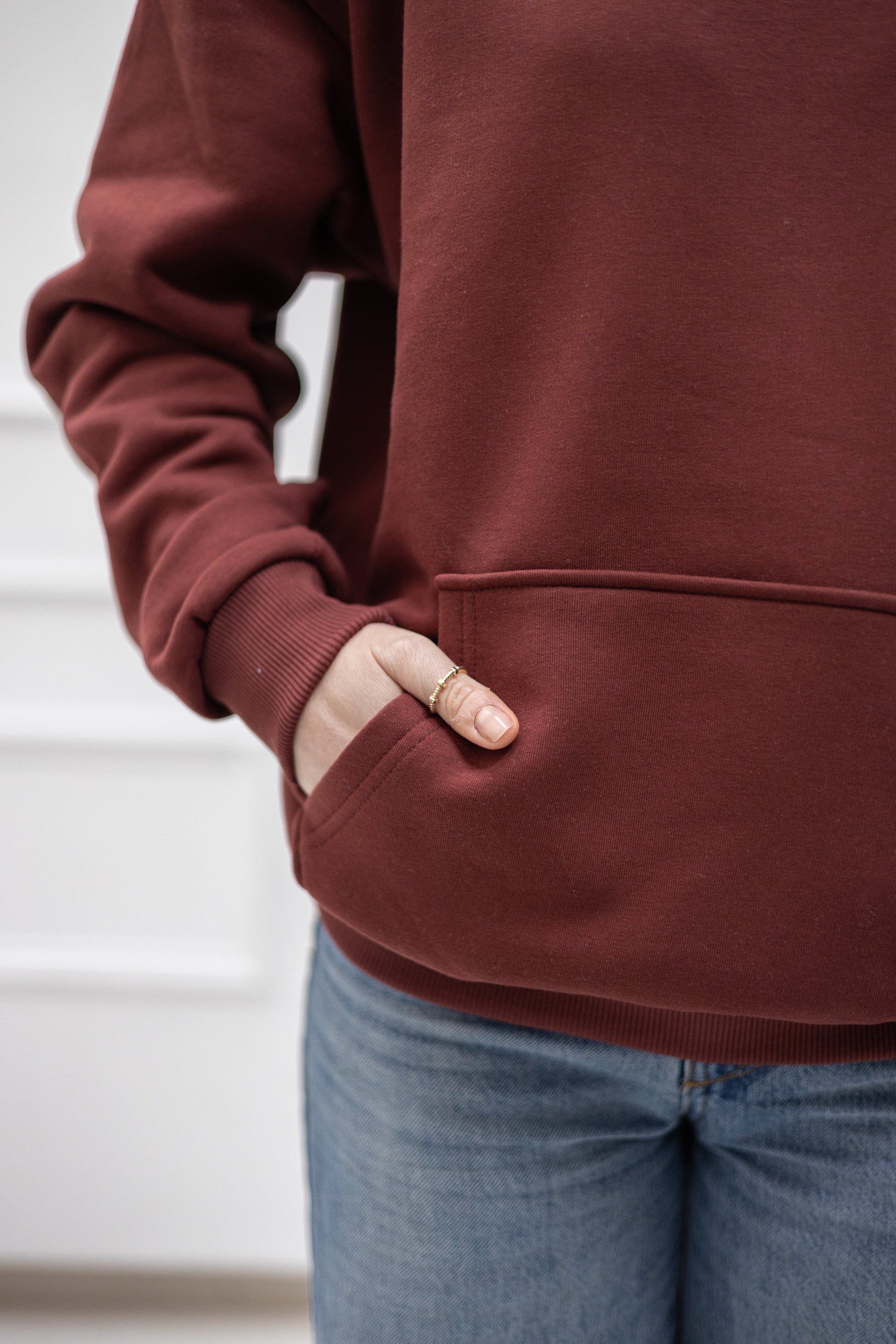 Original Regular Waistband Hoodie "Love letter" – Bordeaux