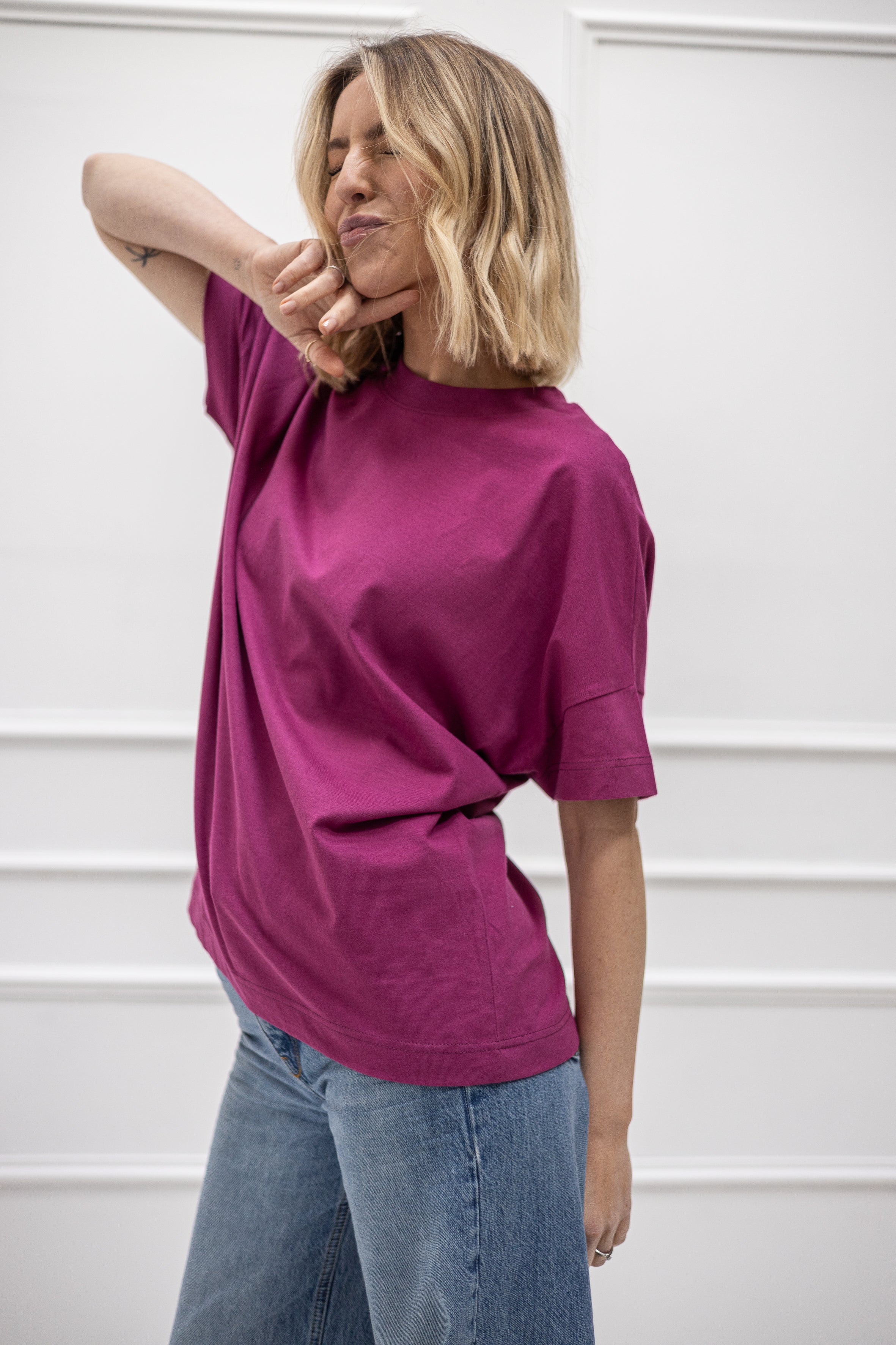 Soft Touch T-Shirt "I allow myself" – Berry