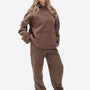 Wide Waistband Hoodie – Chocolate
