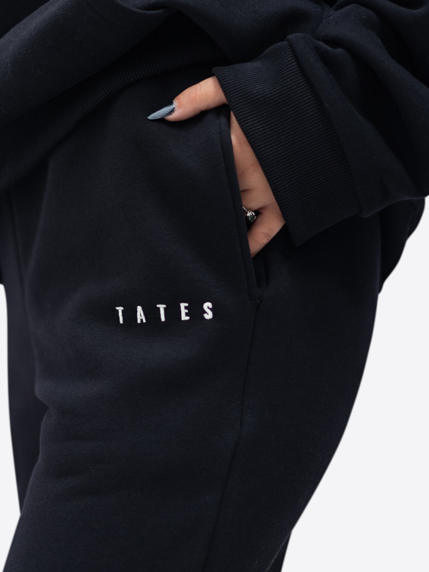 Jogginghose wide leg – Schwarz