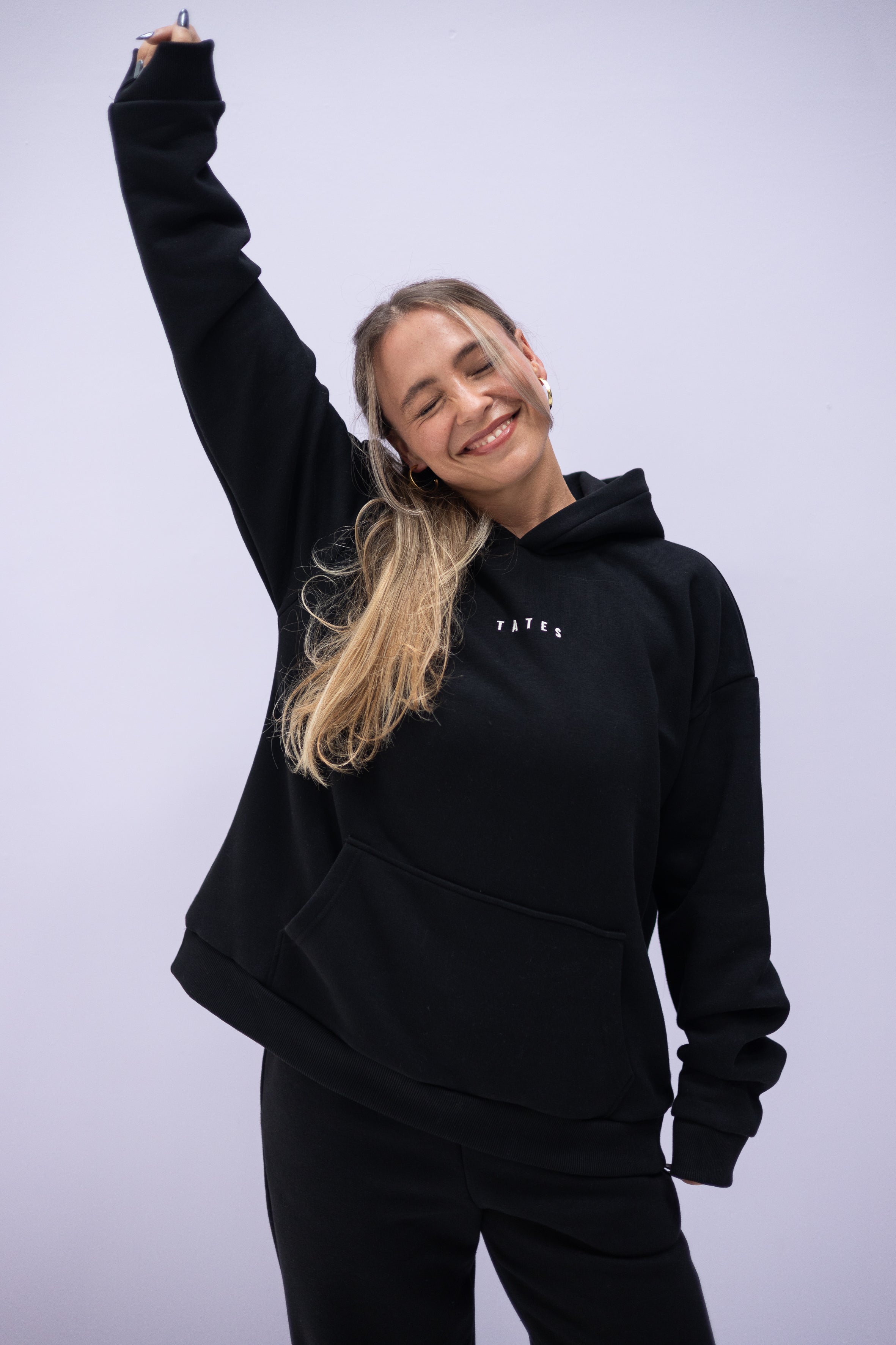 Original Wide Waistband Hoodie – Schwarz