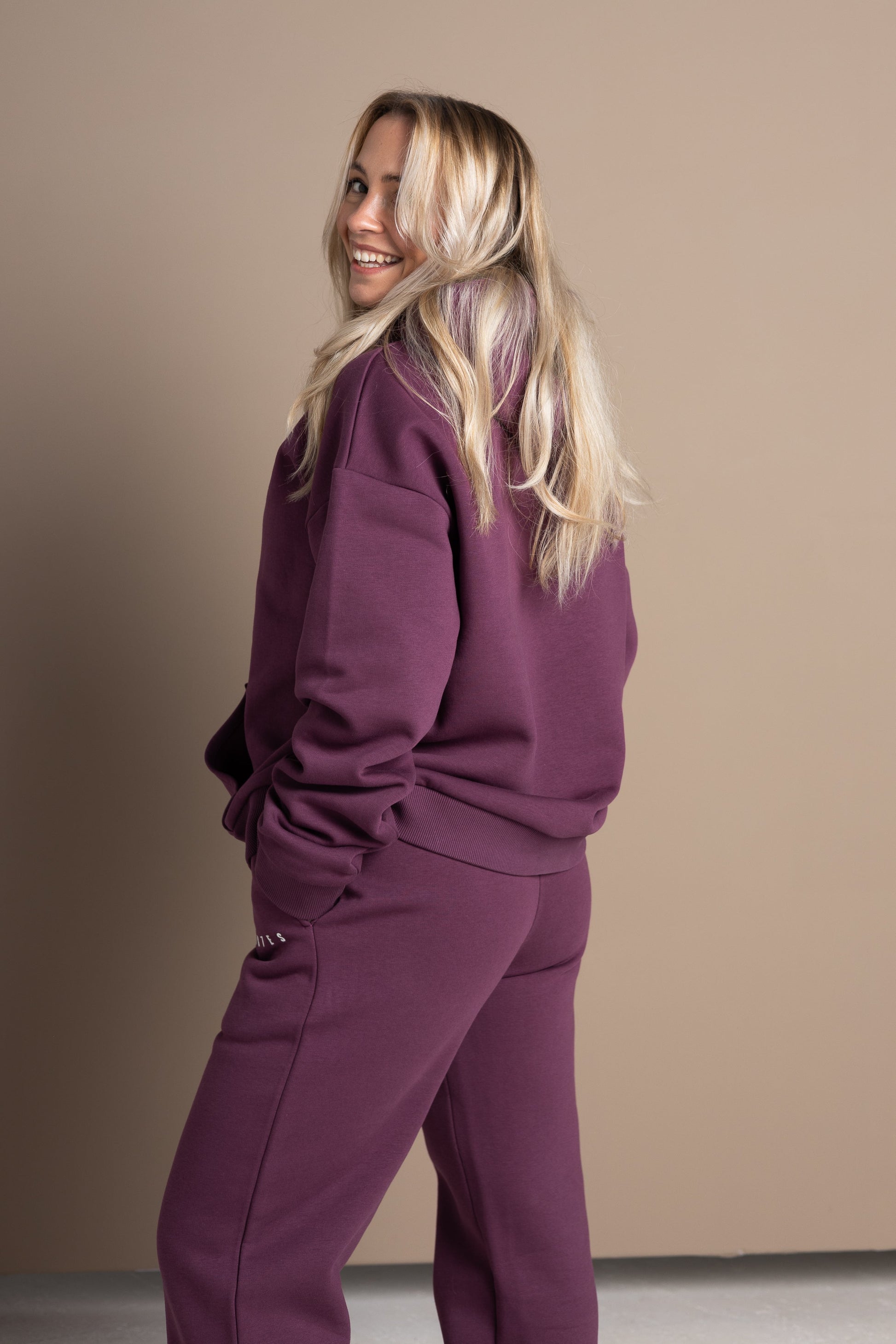 Original Wide Waistband Hoodie – Aubergine