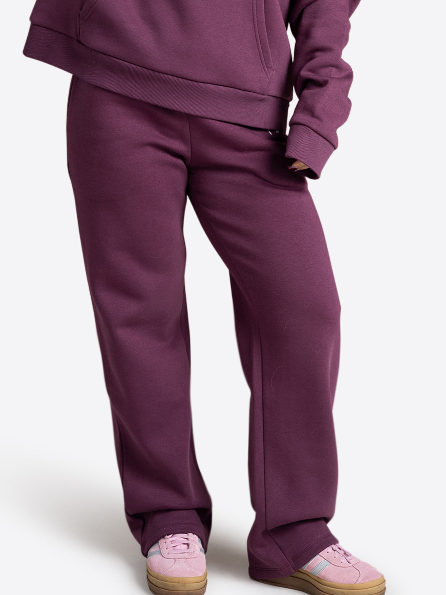 Jogginghose wide leg – Aubergine