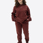 Wide Waistband Hoodie – Bordeaux