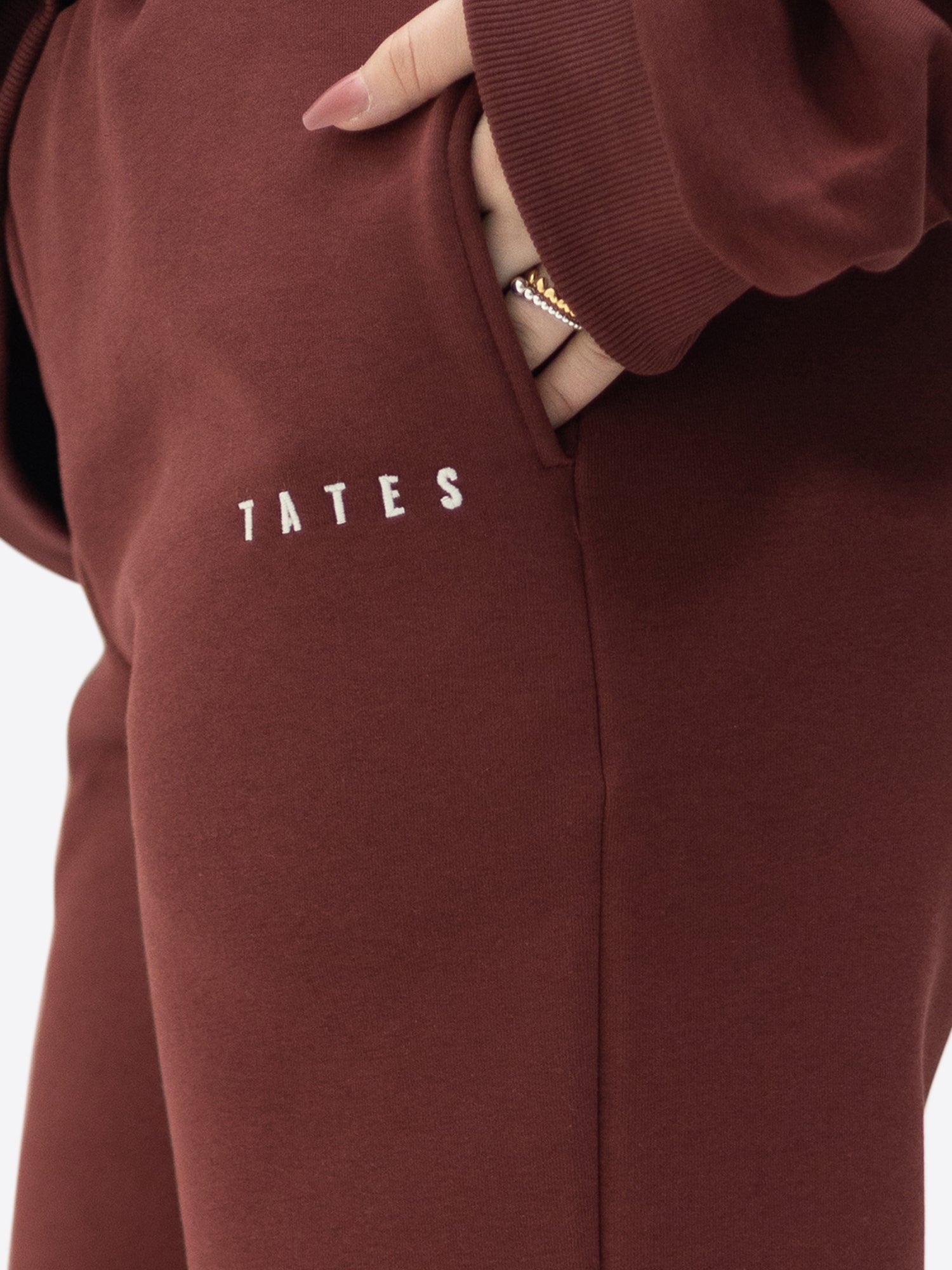 Jogginghose wide leg – Bordeaux