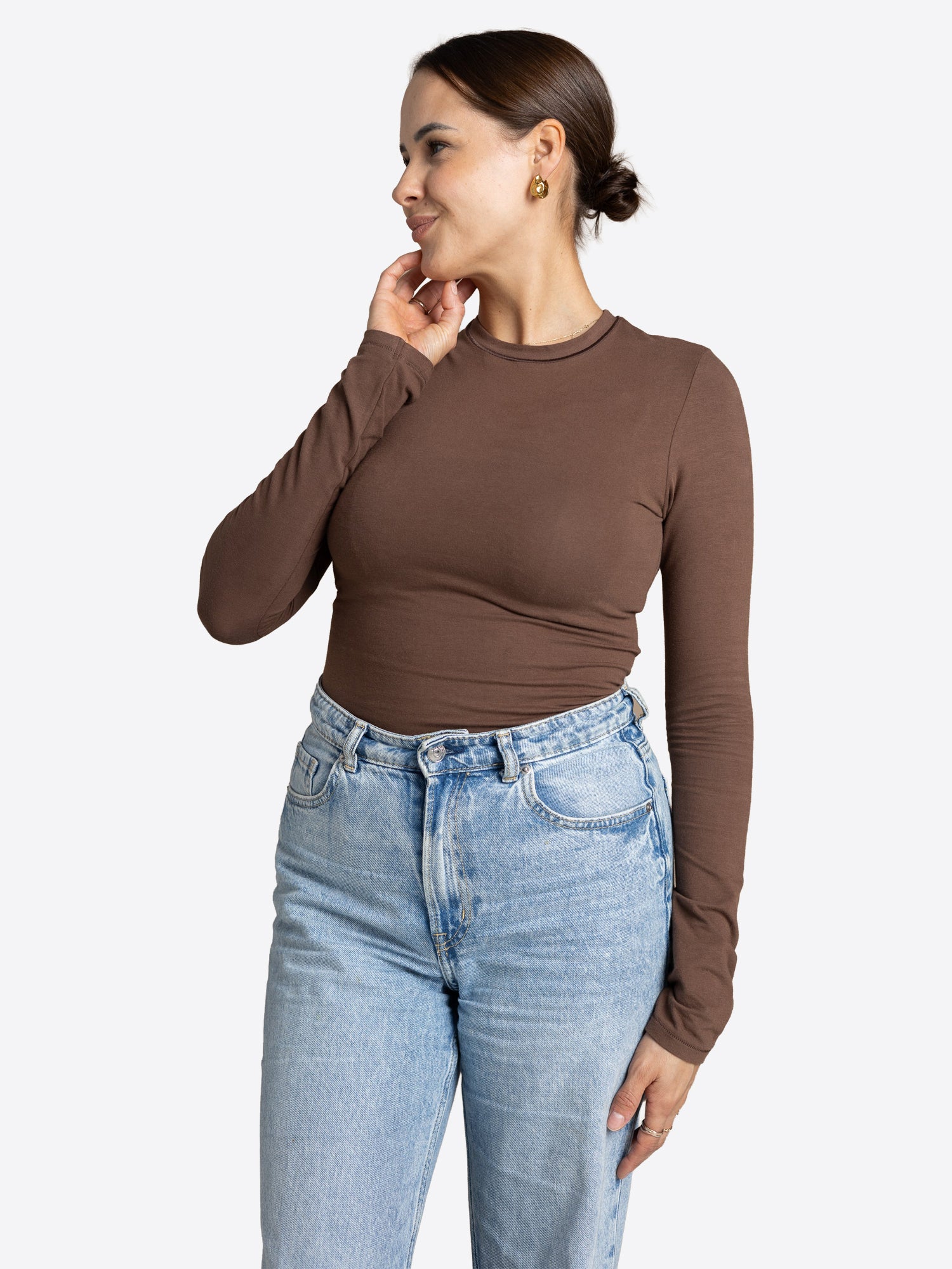 Longsleeve (Slim) – Chocolate