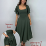 Midi Skort Kleid Mara - Olive
