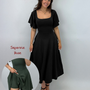 Midi Skort Kleid Mara - Schwarz