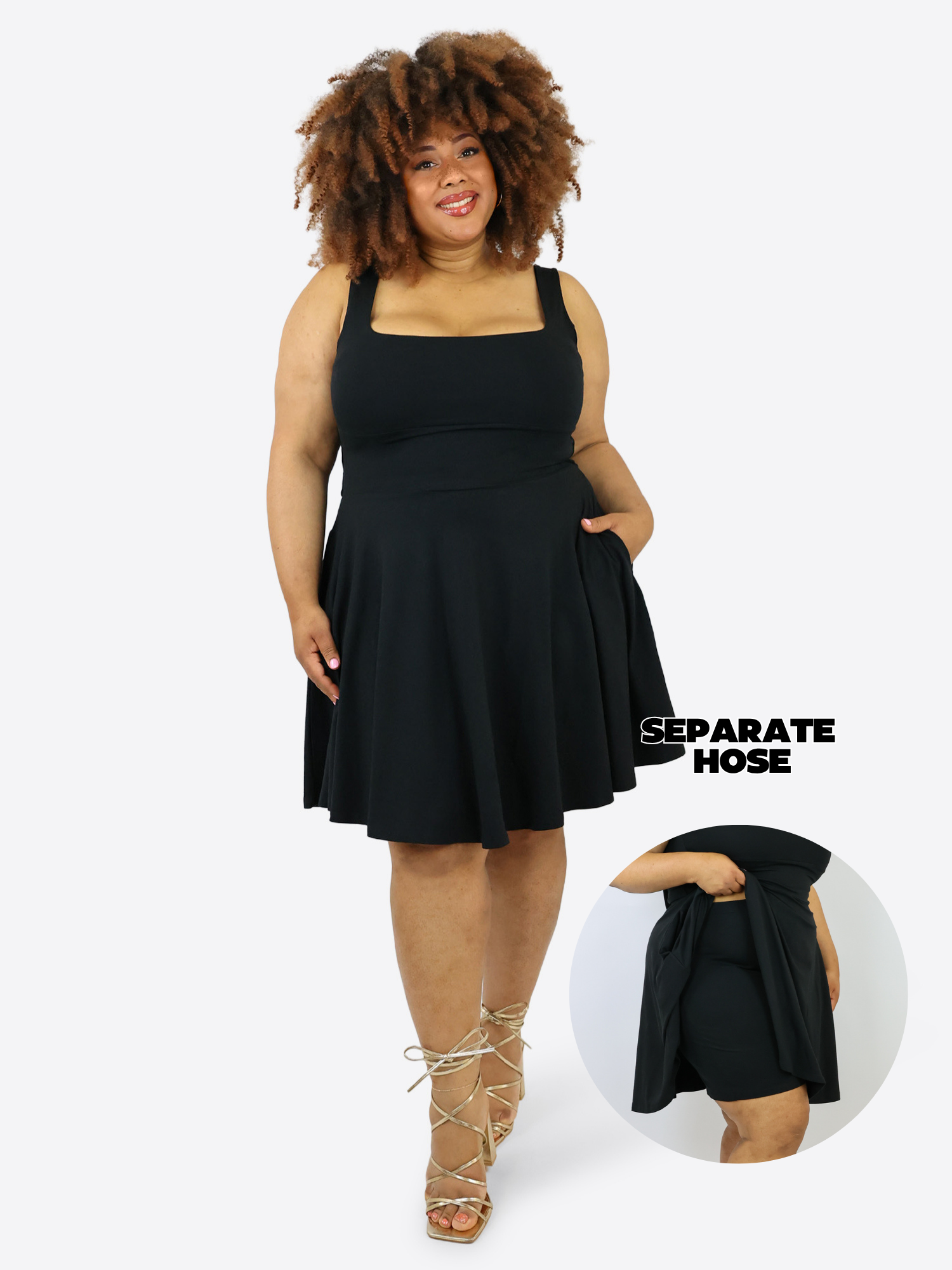 Classic Skort Kleid Anny - Schwarz
