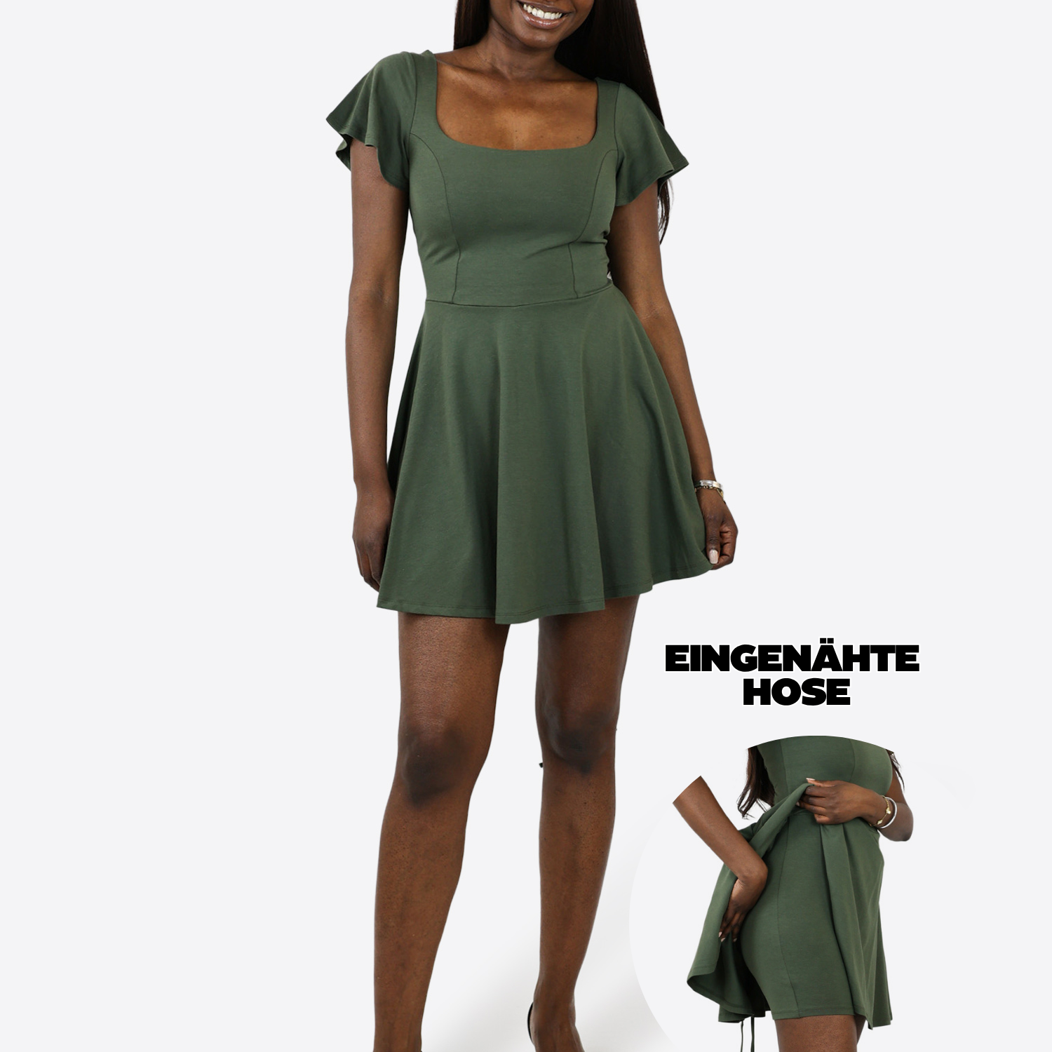 Short Skort Kleid Ivy - Olive