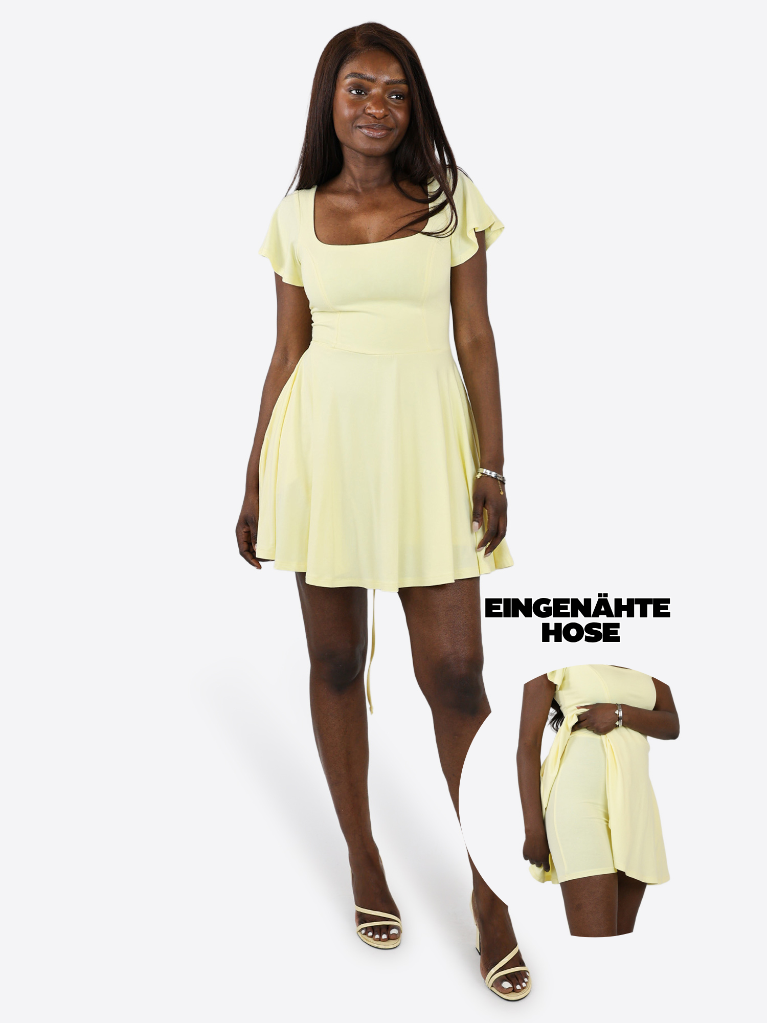 Short Skort Kleid Ivy - Pastellgelb