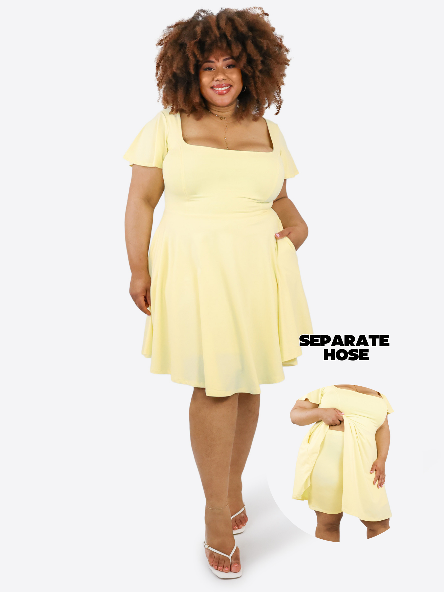 Classic Skort Kleid Ivy - Pastellgelb