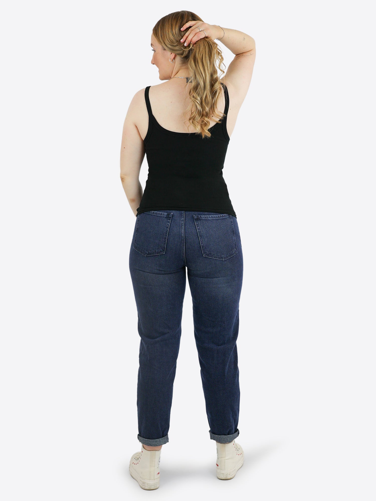 Rib Top mit Built-in Bra – Schwarz