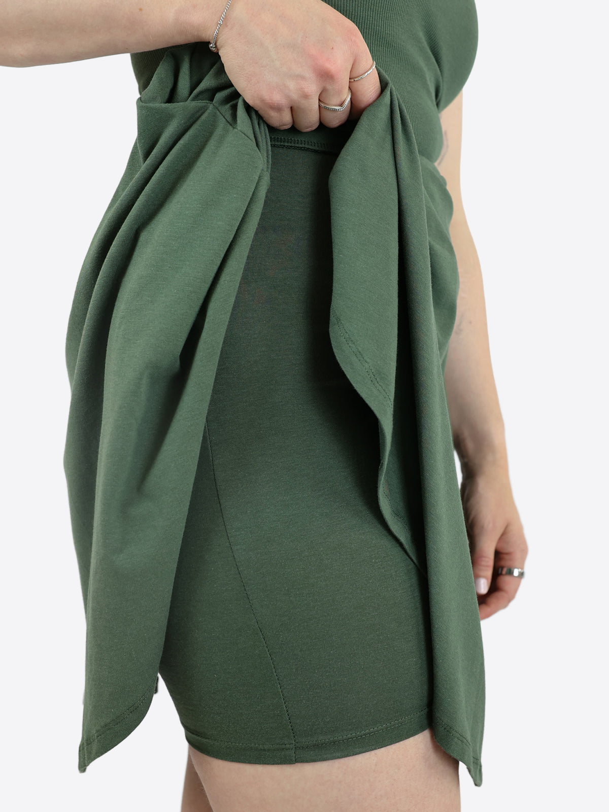 Verstellbarer Classic Skort mit Taschen - Olive